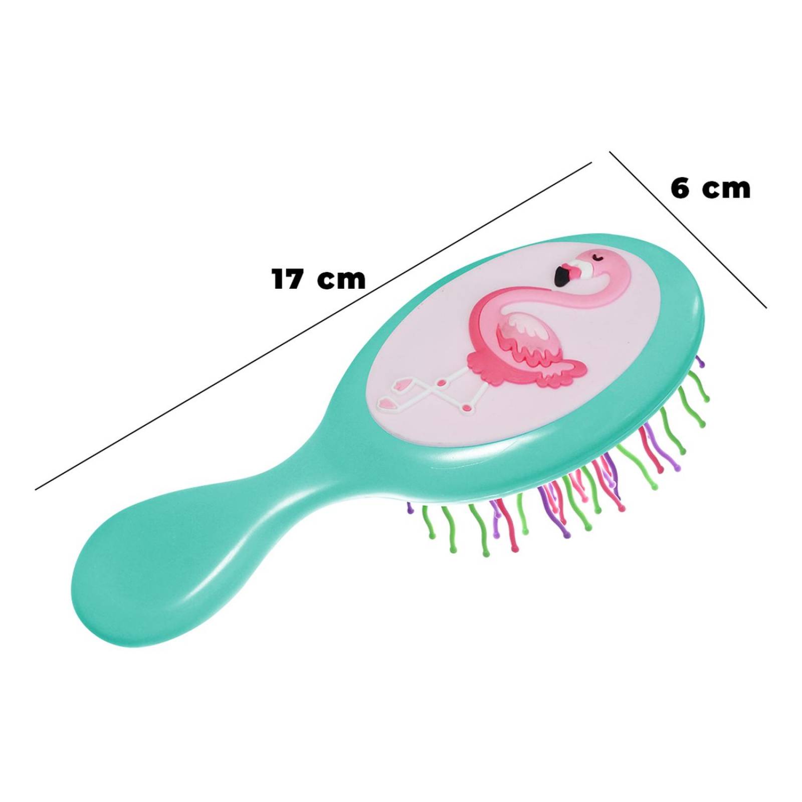 Extensiones De Cabello Mechas De Colores Para Niña y Cepillo 11pz Verde.