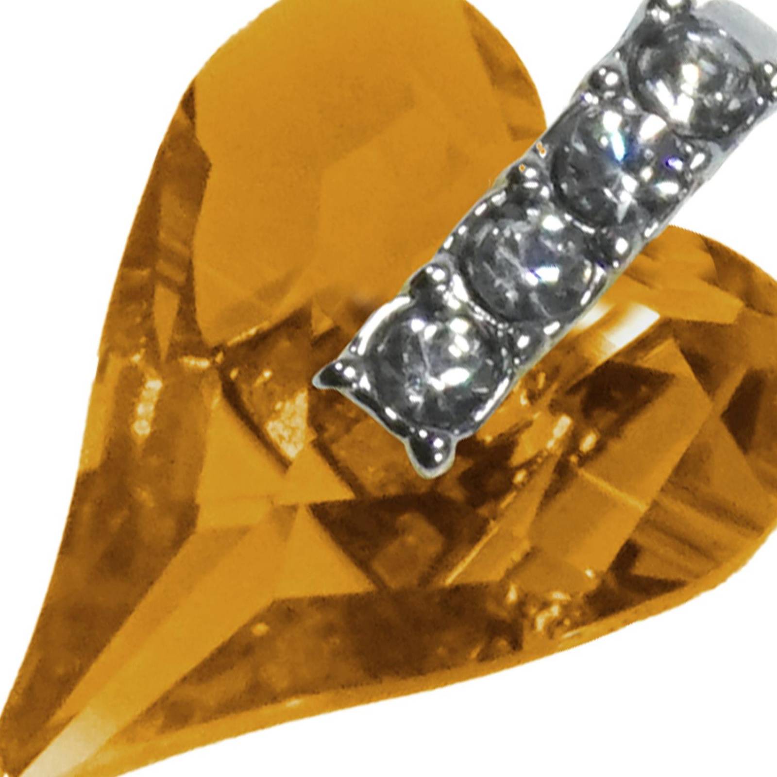 Collar con Cristal Swarovski en Baño de Oro 18K JA-860 Naranja M