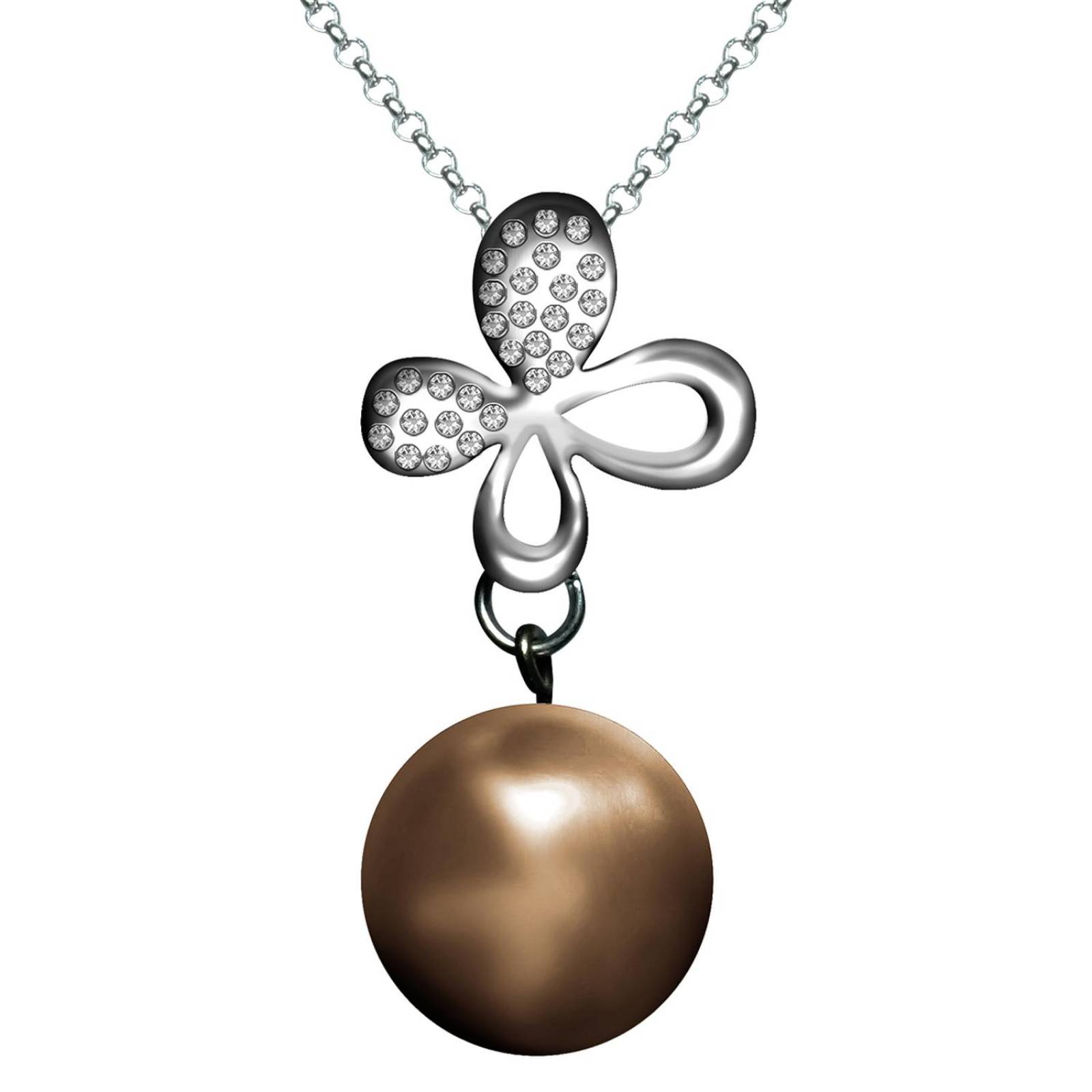 Collar Con Perlas Swarovski En Baño de Oro de 18k JA904 