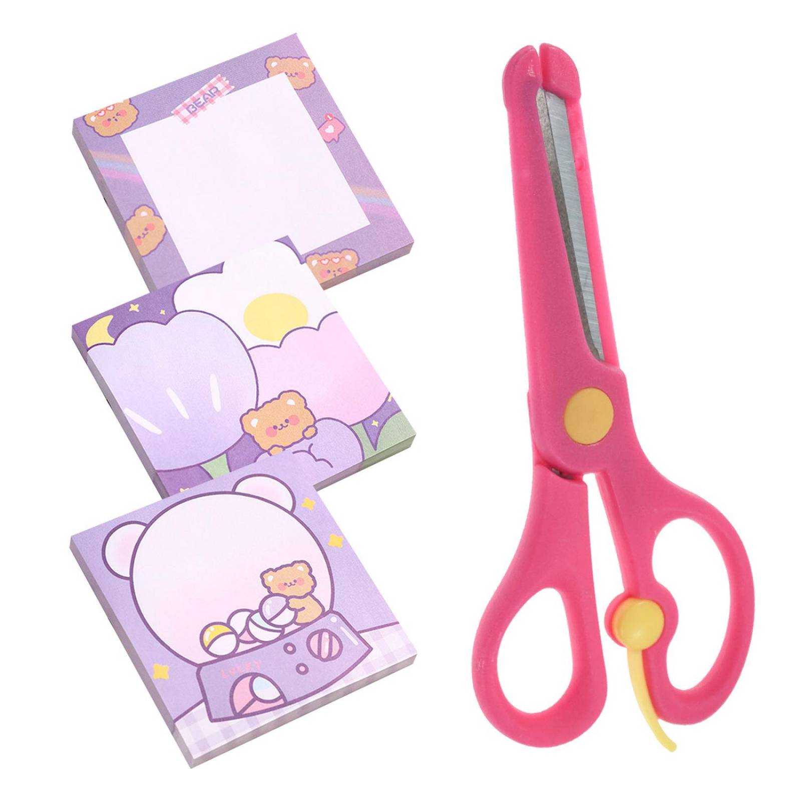 Tijeras Escolares Punta Redonda Infantil Y 150 Post It Pz 