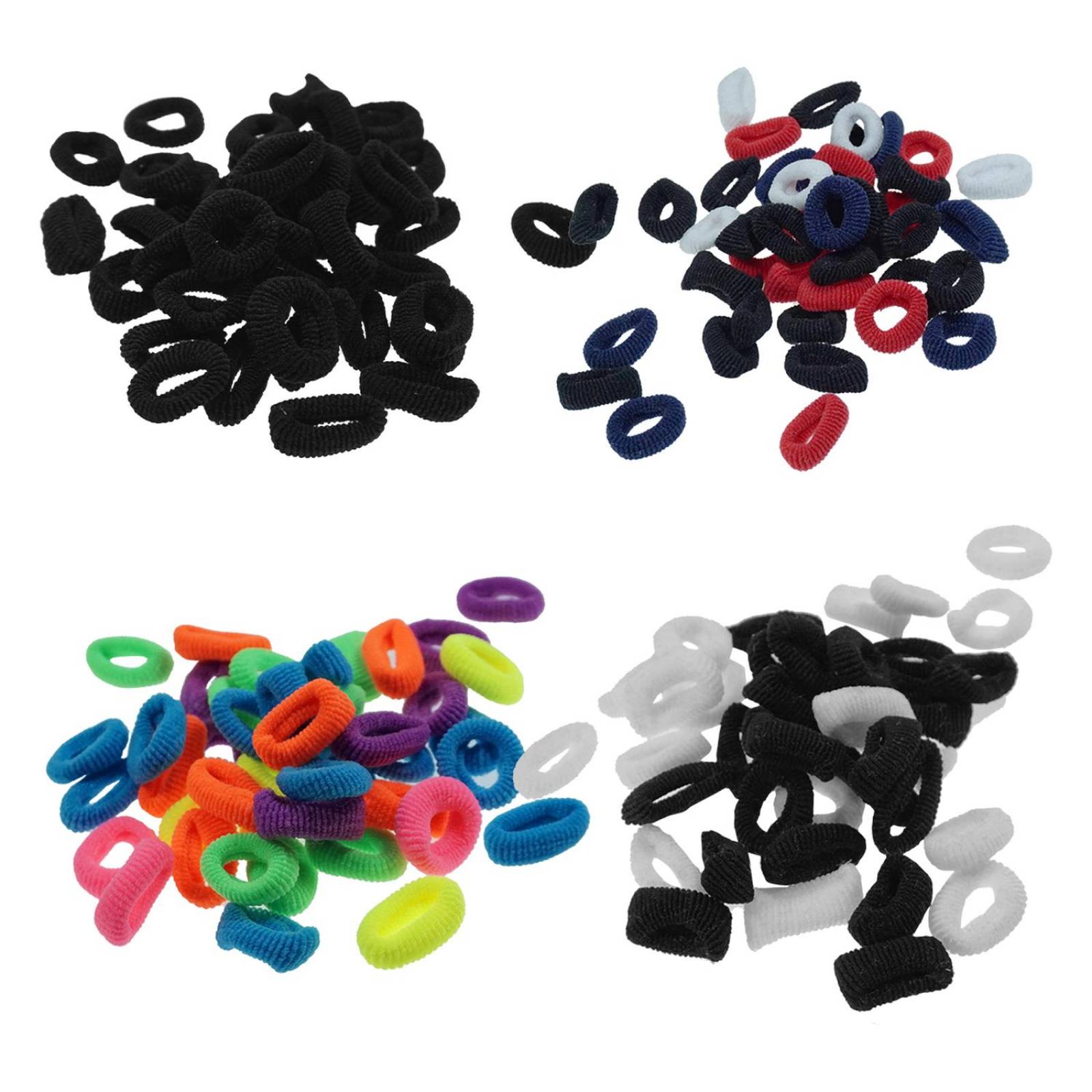 Mini Donitas Para Cabello De Colores Con 160 Pz .