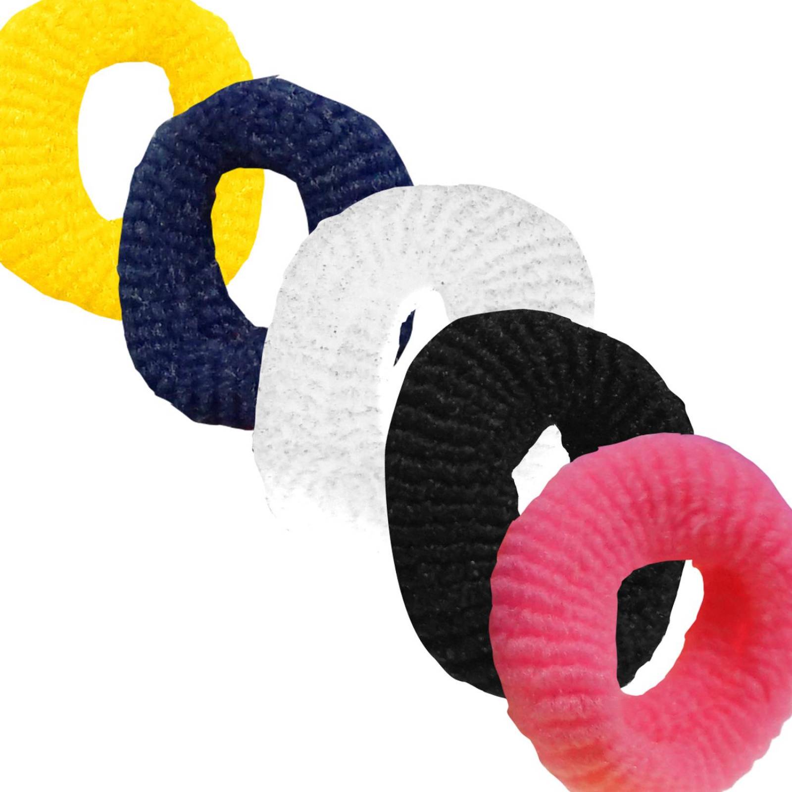 Mini Donitas Para Cabello De Colores Con 160 Pz .