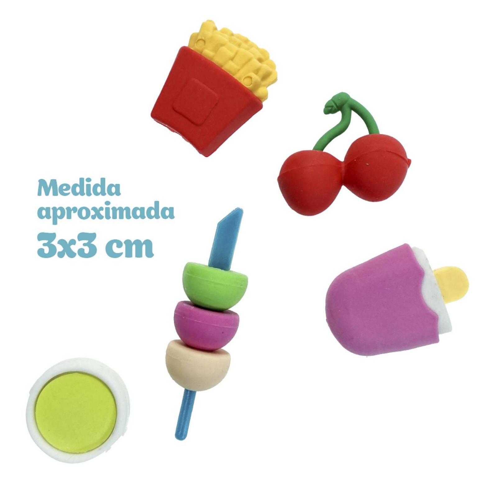 Goma para borrar de migajón borrador figuras Happy 2paq 