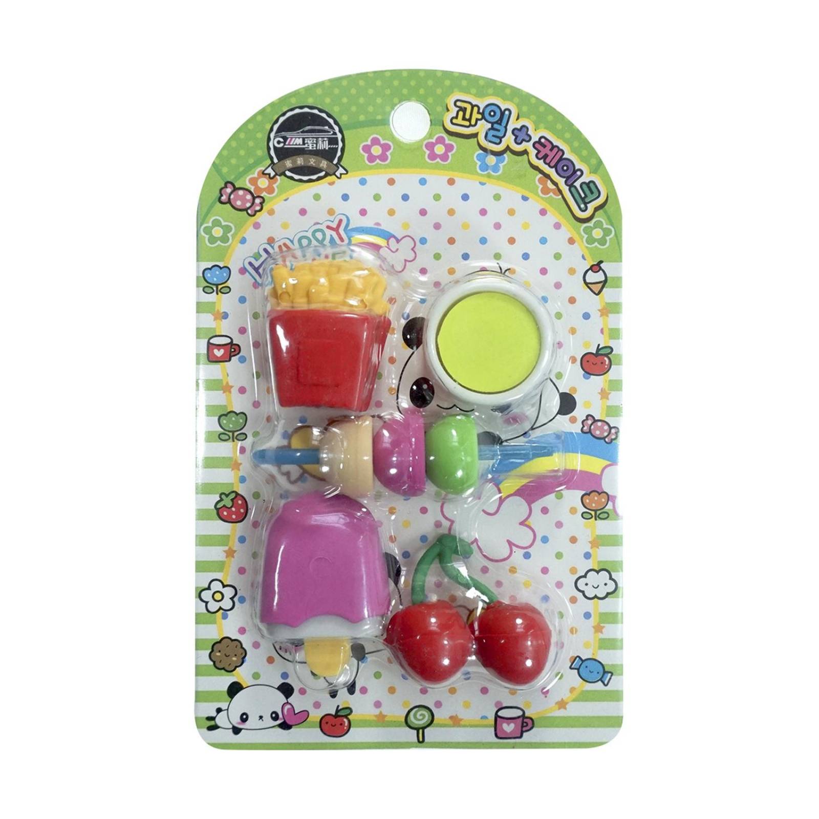 Goma para borrar de migajón borrador figuras Happy 2paq 