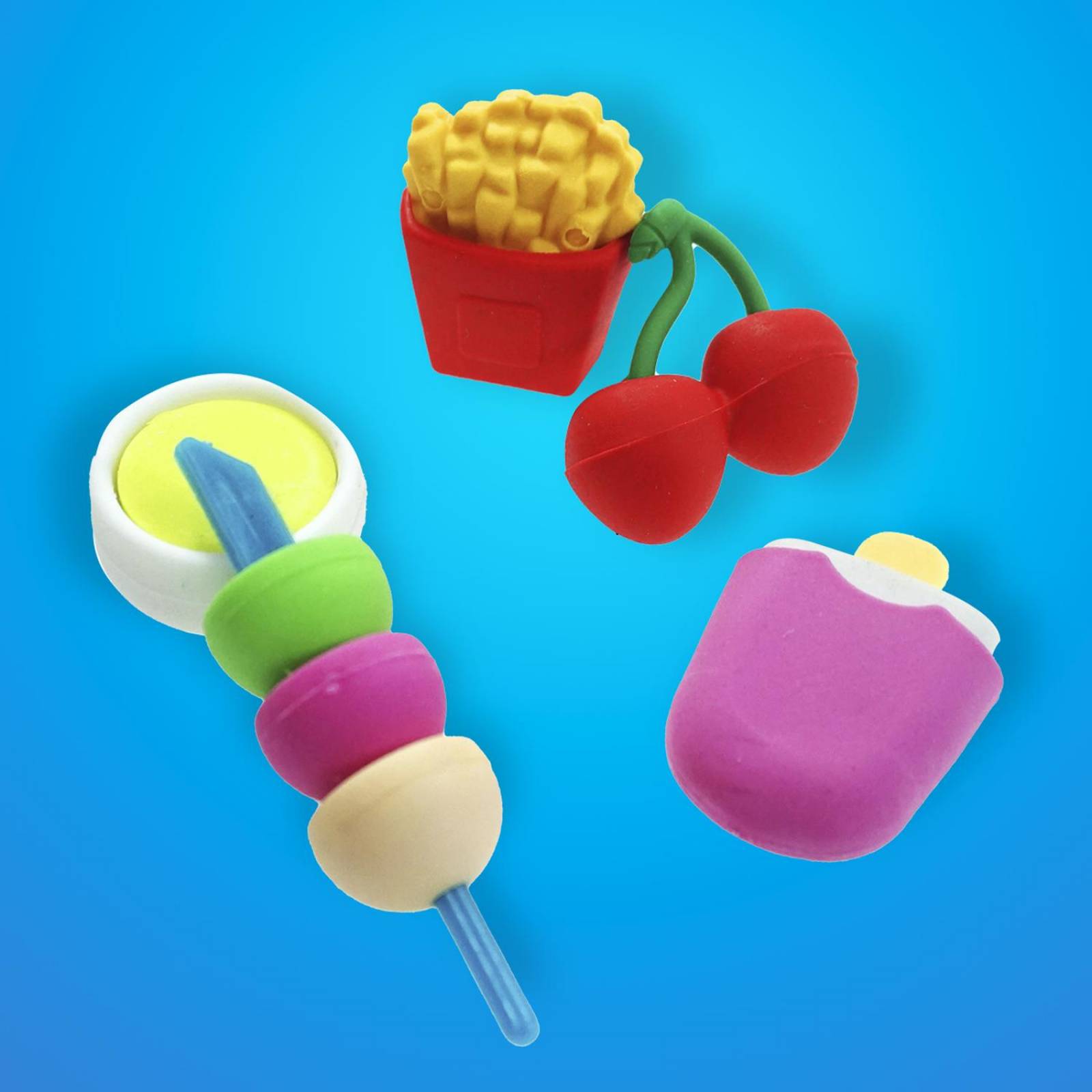 Goma para borrar de migajón borrador figuras Happy 2paq 