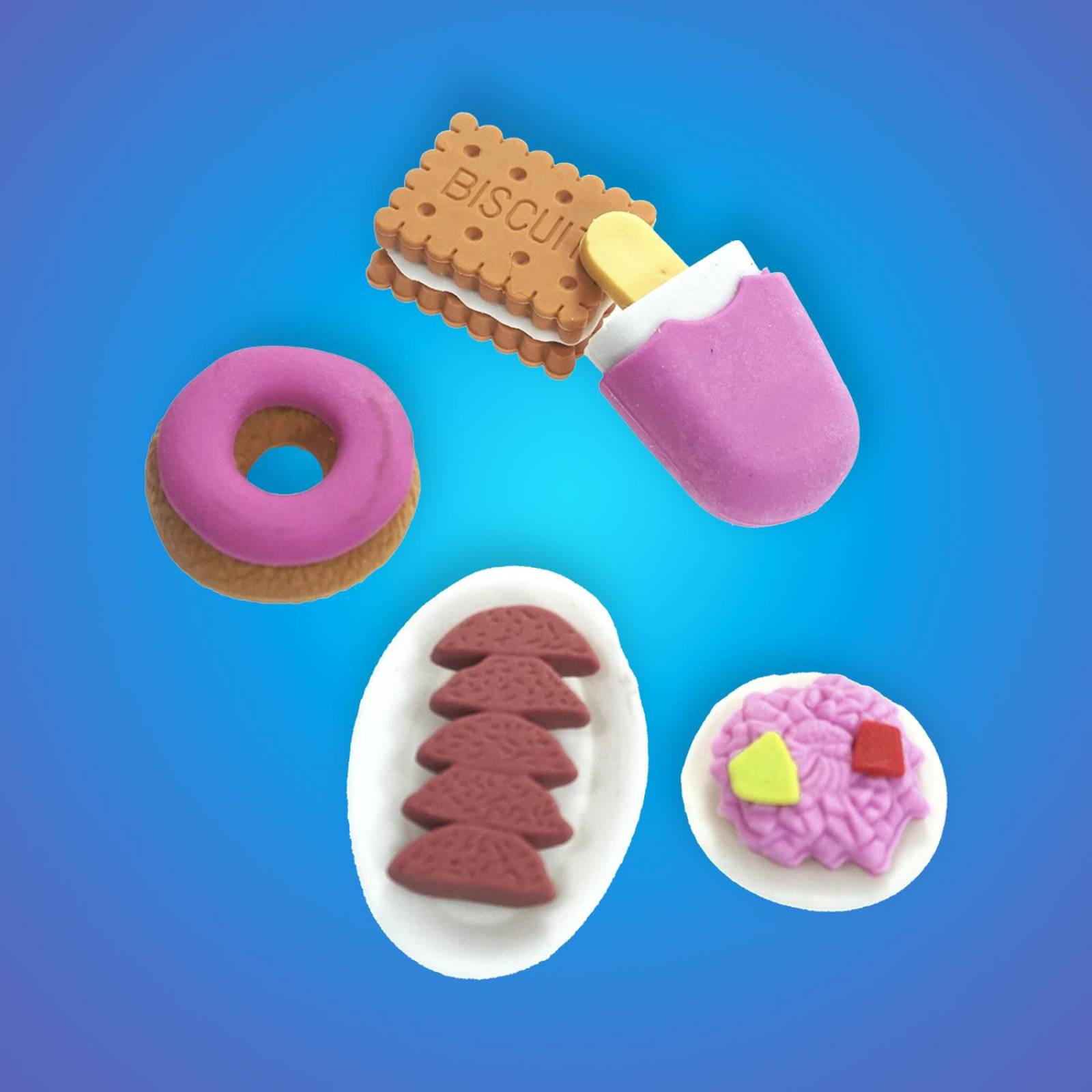 Goma para borrar de migajón borrador figuras Happy 2paq 