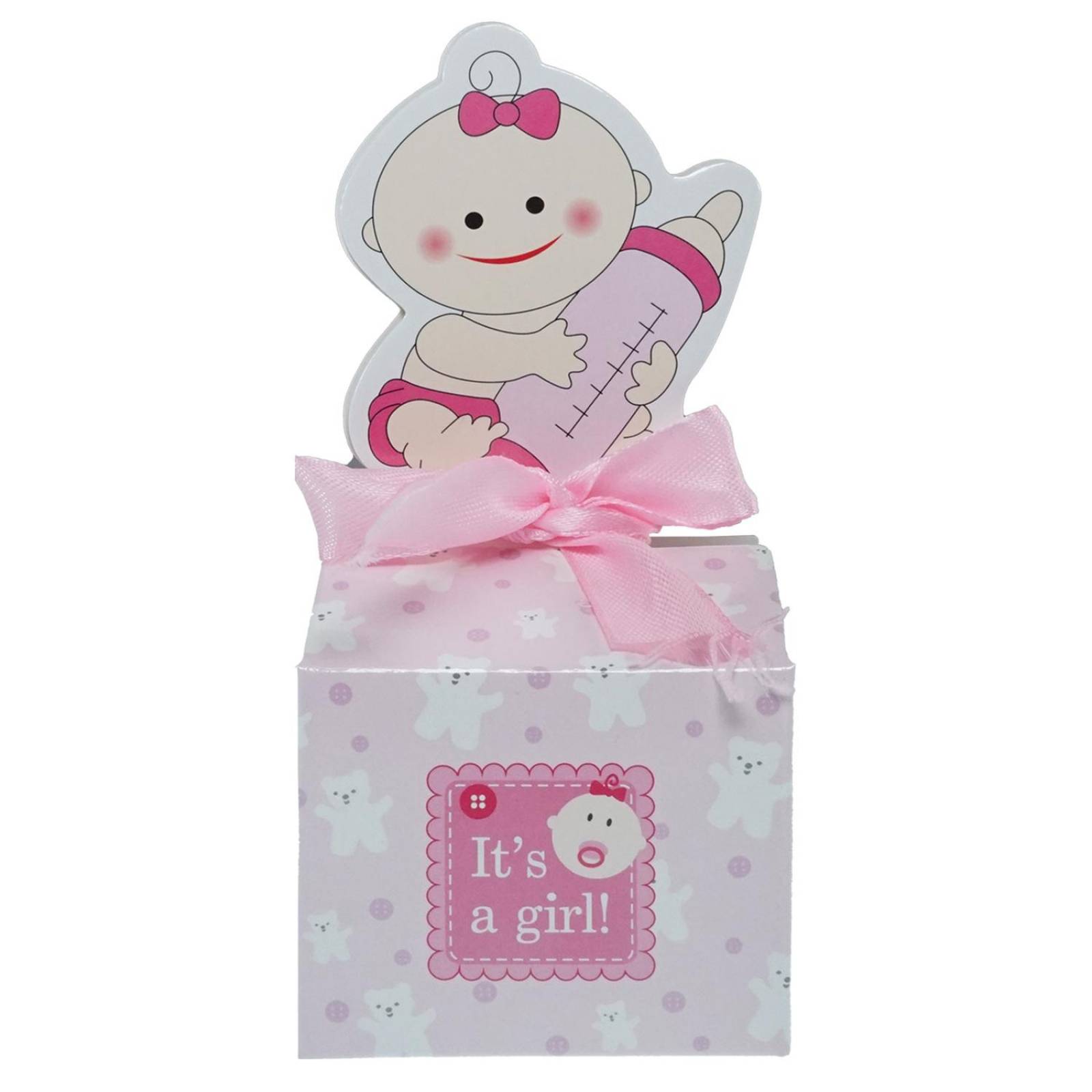 Caja Para Dulces Baby Shower Niño o Niña 25 pz Rosa.