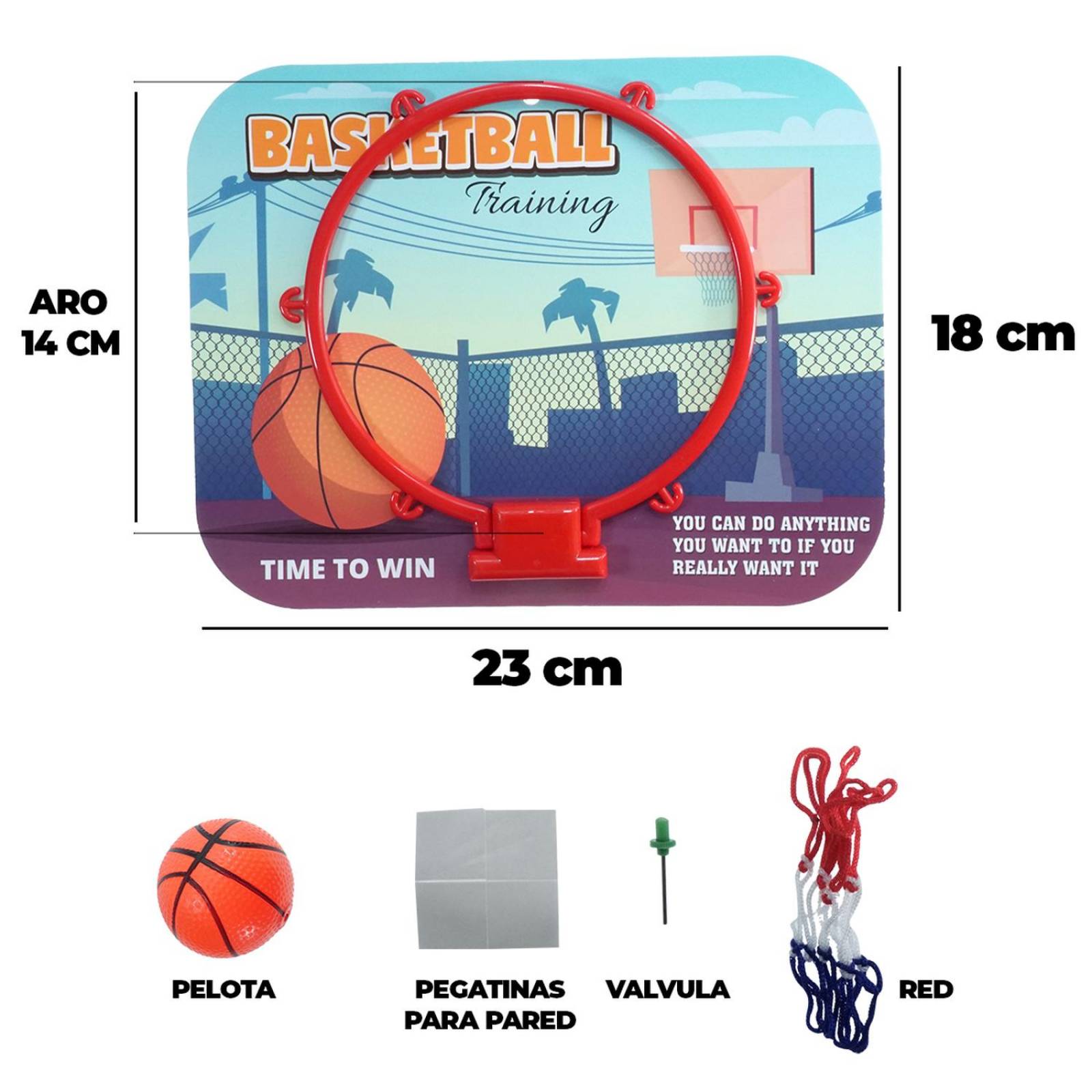 Mini Tablero De Basquetbol Con Canasta Y Pelota Set Basket .