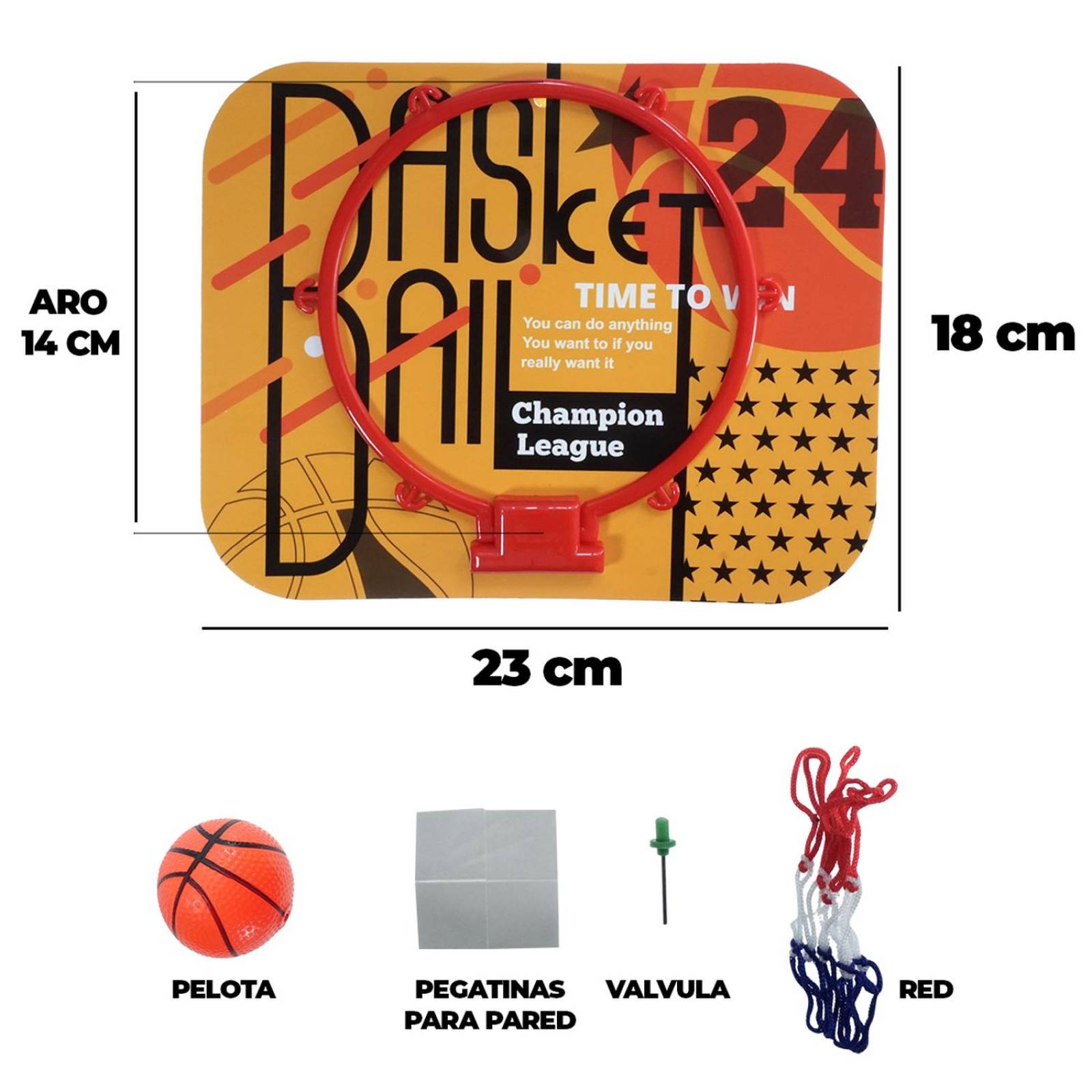 Mini Tablero De Basquetbol Con Canasta Y Pelota Set Basket .