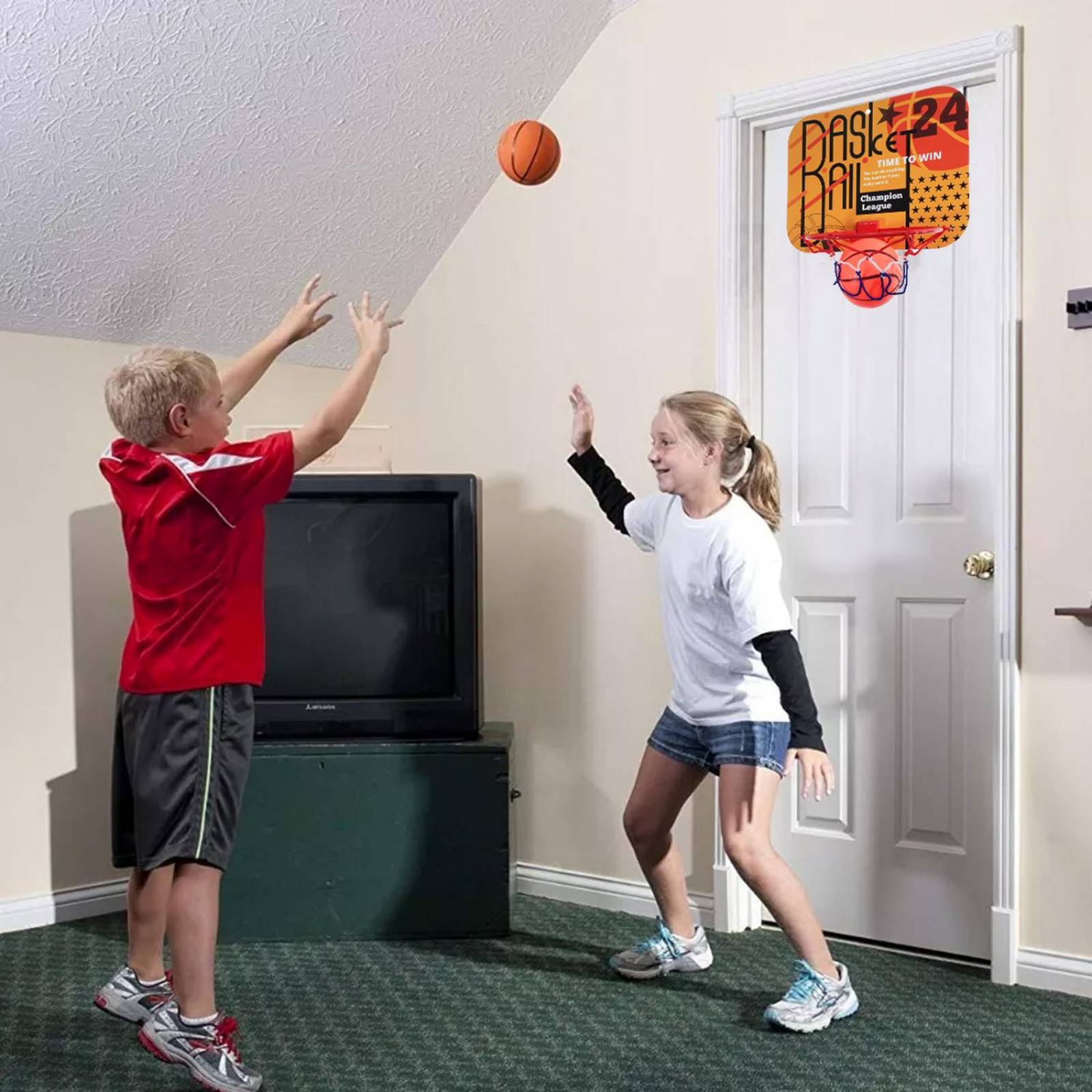 Mini Tablero De Basquetbol Con Canasta Y Pelota Set Basket .