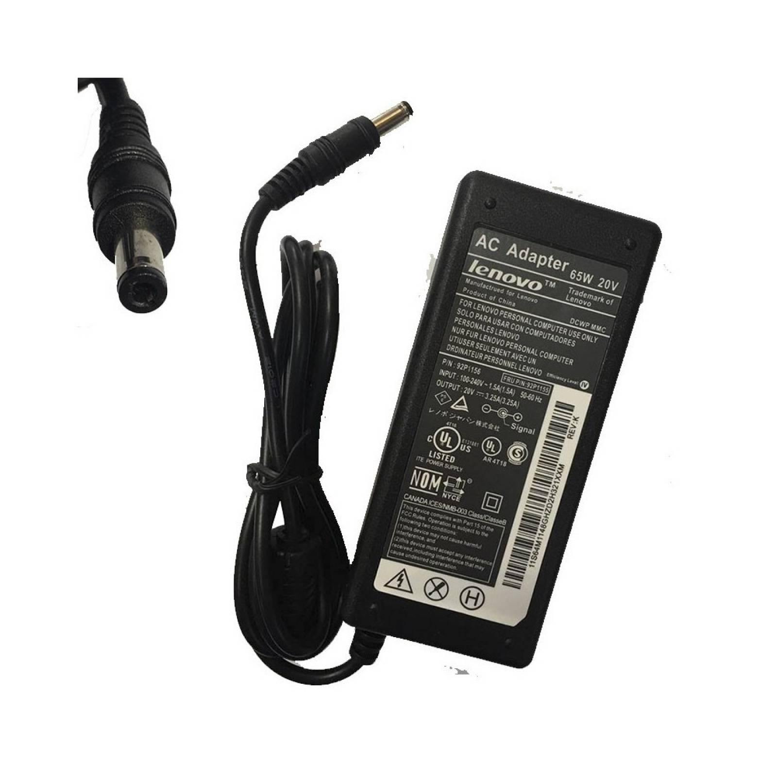 Cargador Lenovo G430 G450 G460 G470 G480 20v 3.25a PUNTA DELGADA 4.0*1.7mm