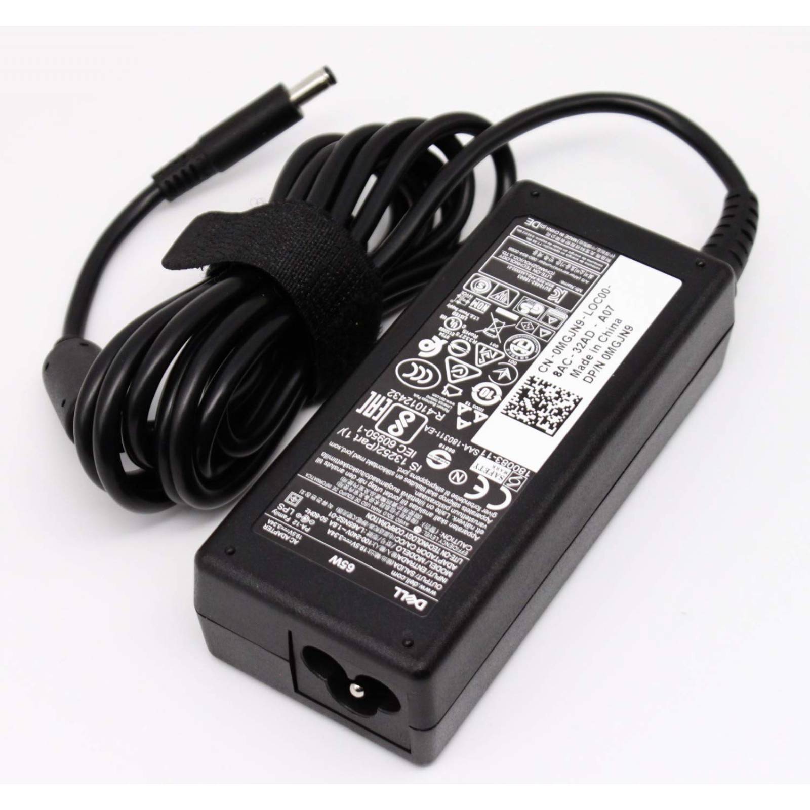AC ADAPTADOR 19.5V 3.34A DELL ORIGINAL 65W 4.5 x 3.0 mm PLUG DELGADO