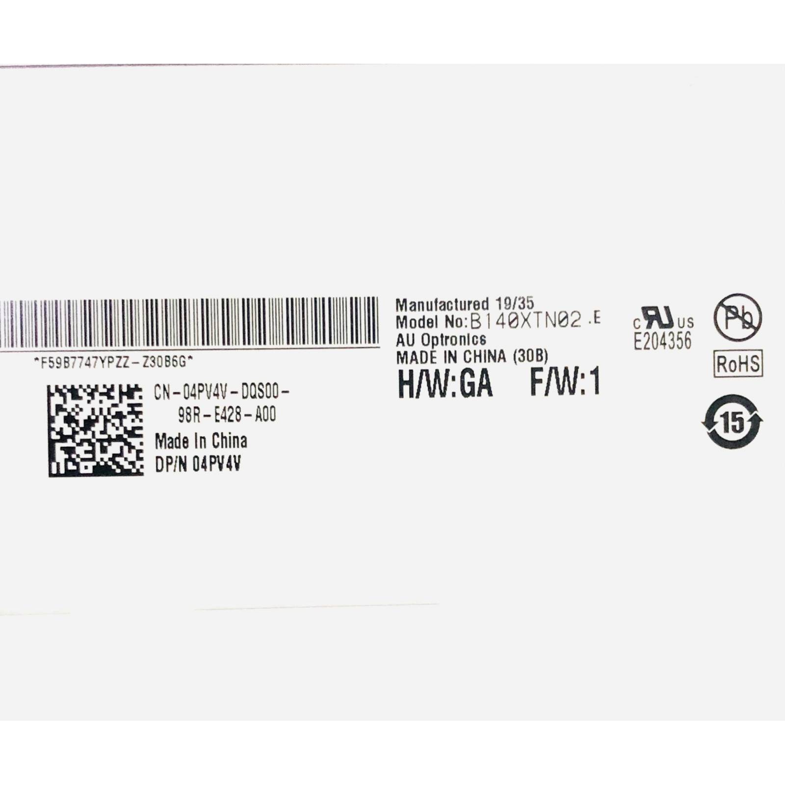 PANTALLA Y TOCUH PARA DELL INSPIRON 14-5481 B140XTN02.E ORIGINAL