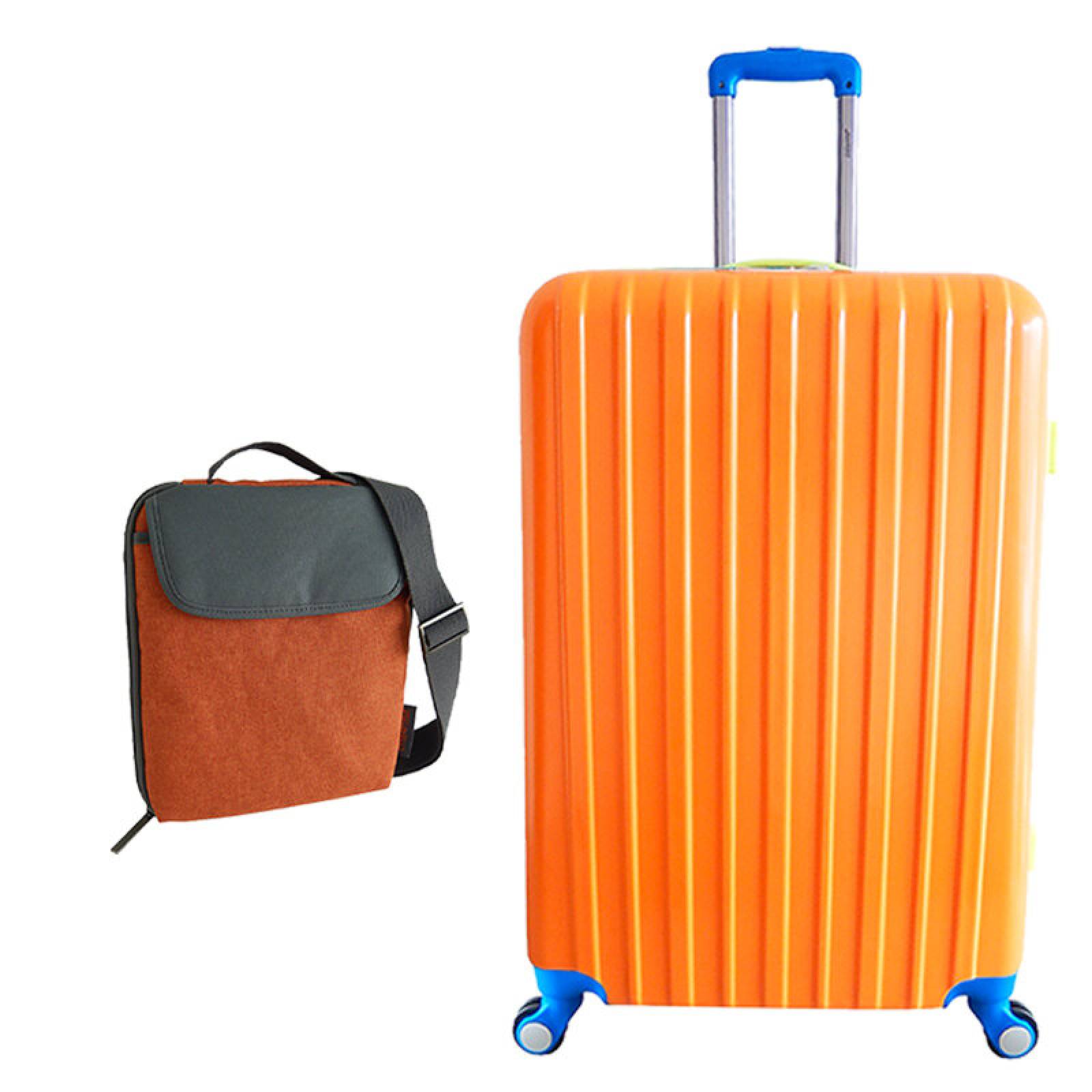 Maleta Rigida Hawai 28" Naranja Peak Tour + Bolsa Casual de Regalo