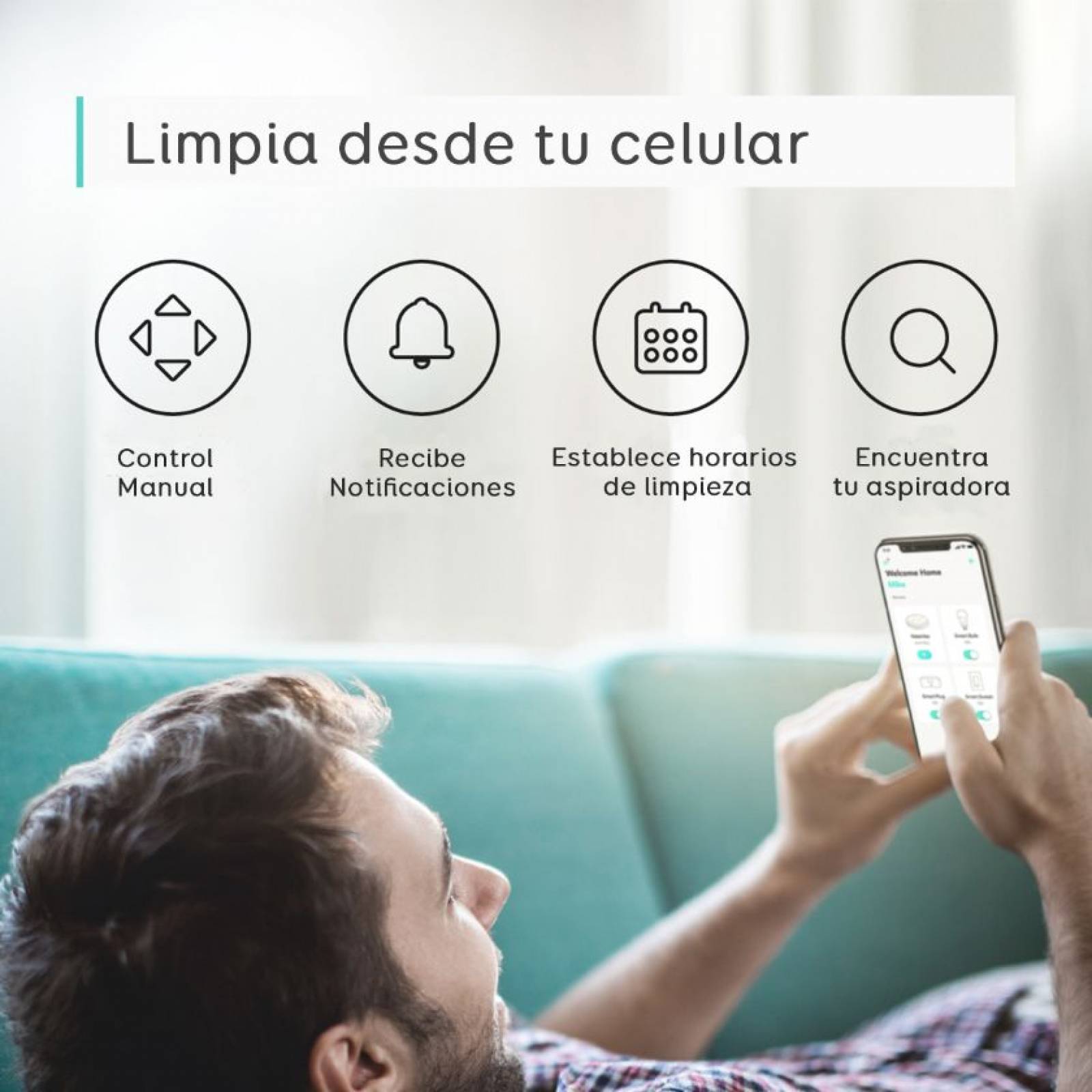 Aspiradora Robot Eufy Robovac 15C 1.300Pa Potencia App Alexa Google Assistant