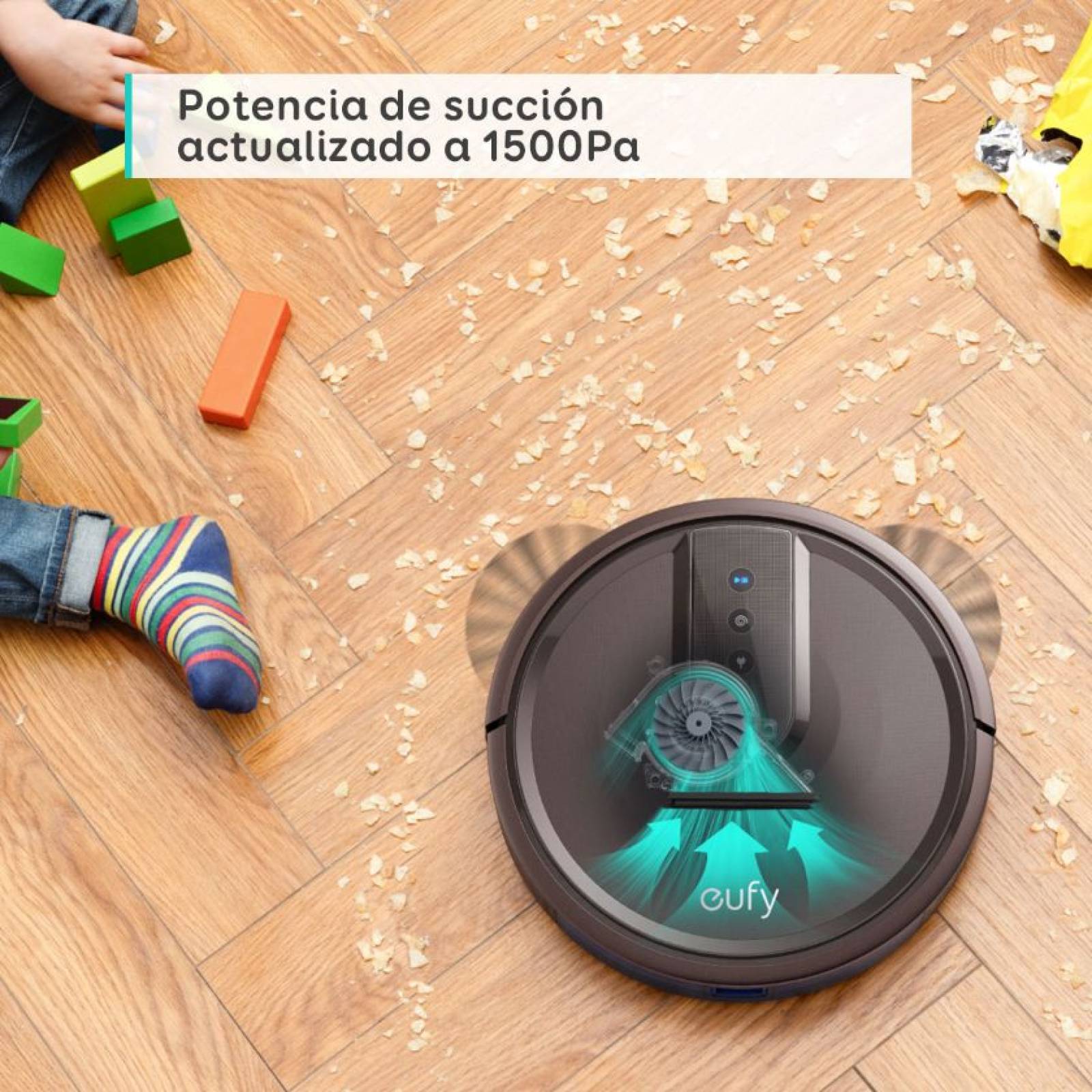 Aspiradora Robot Eufy Robovac 15T 1.300Pa Potencia