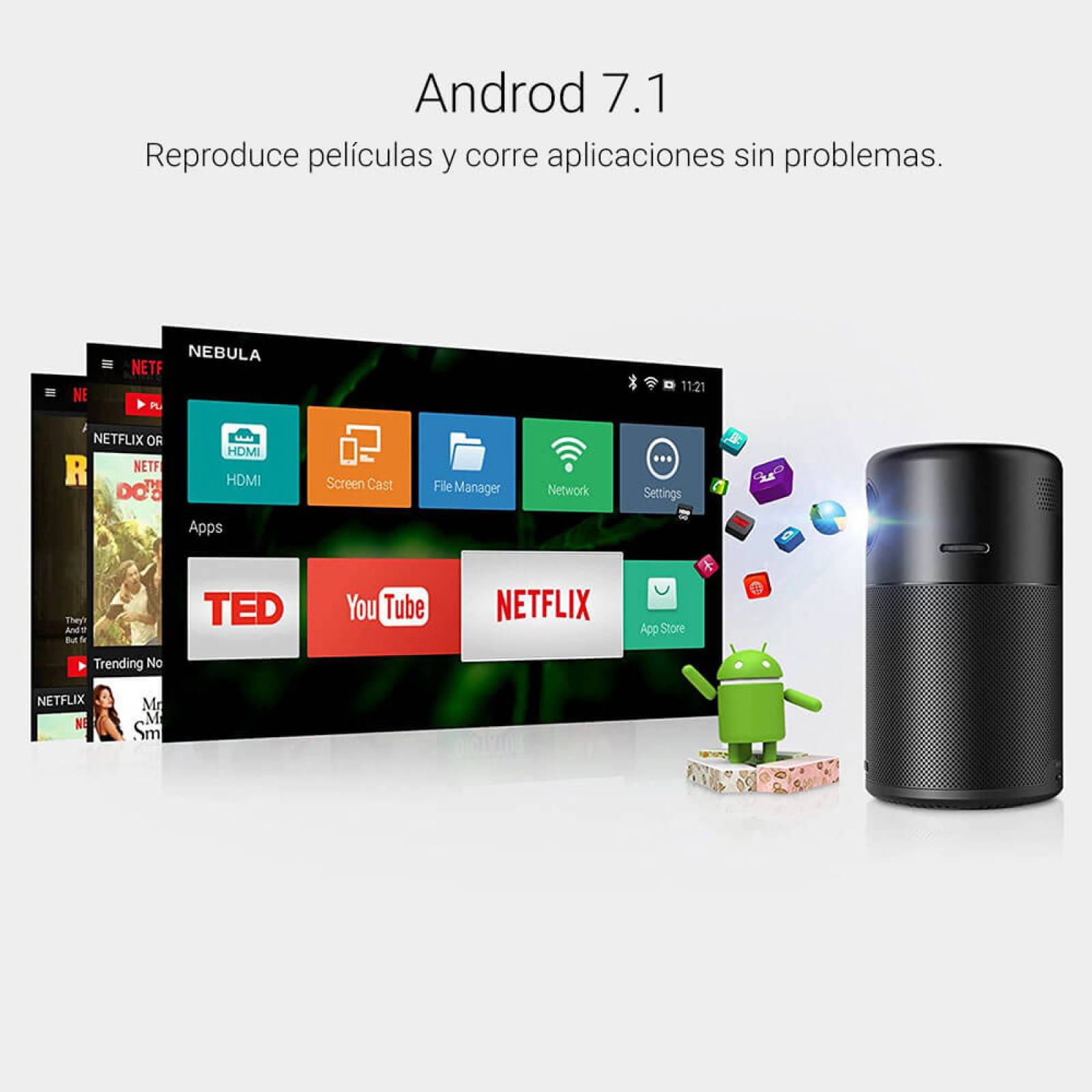 Proyector Portátil Smart Capsule Pro Nebula - Negro