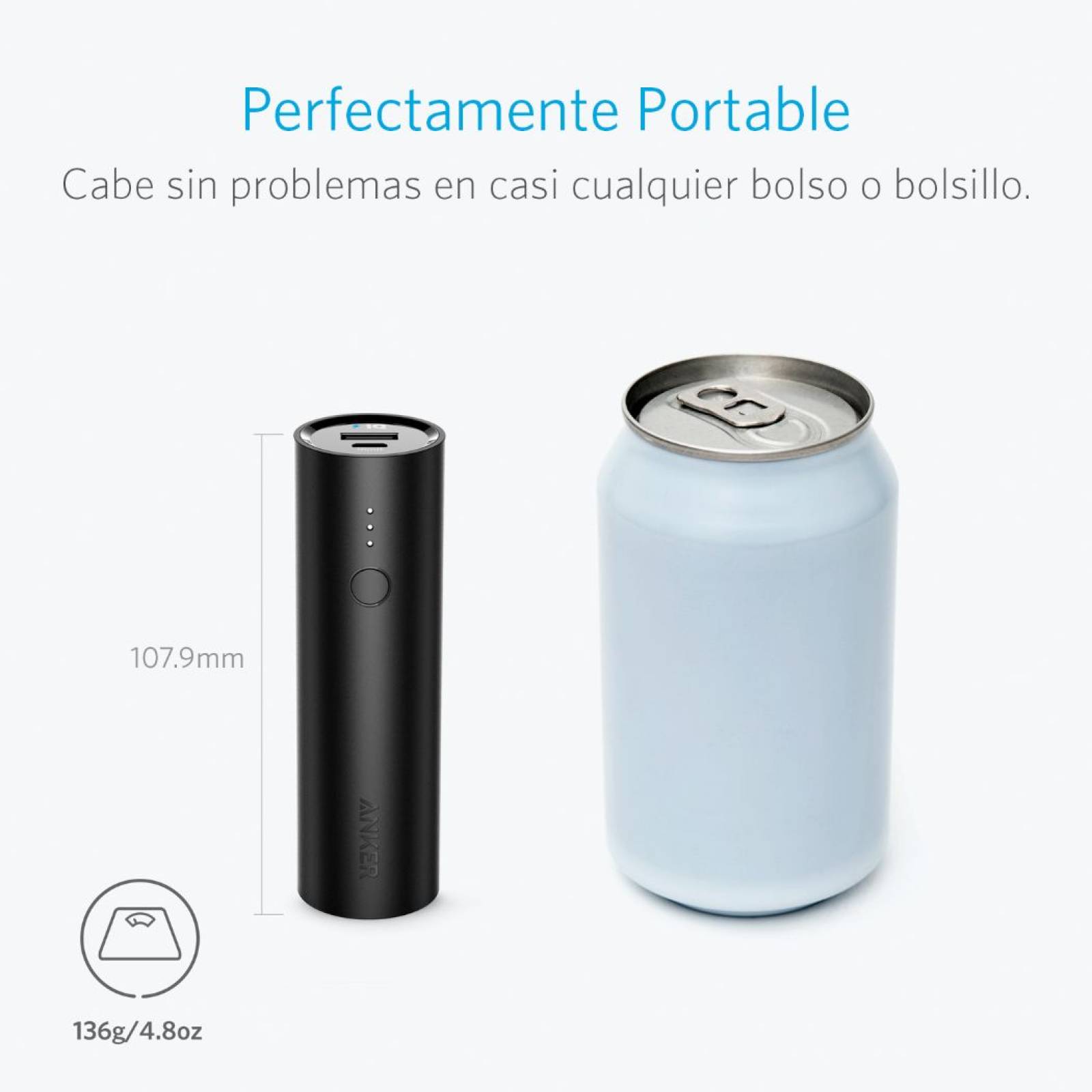 Batería Portátil Anker PowerCore 5000 Power Bank - Negro