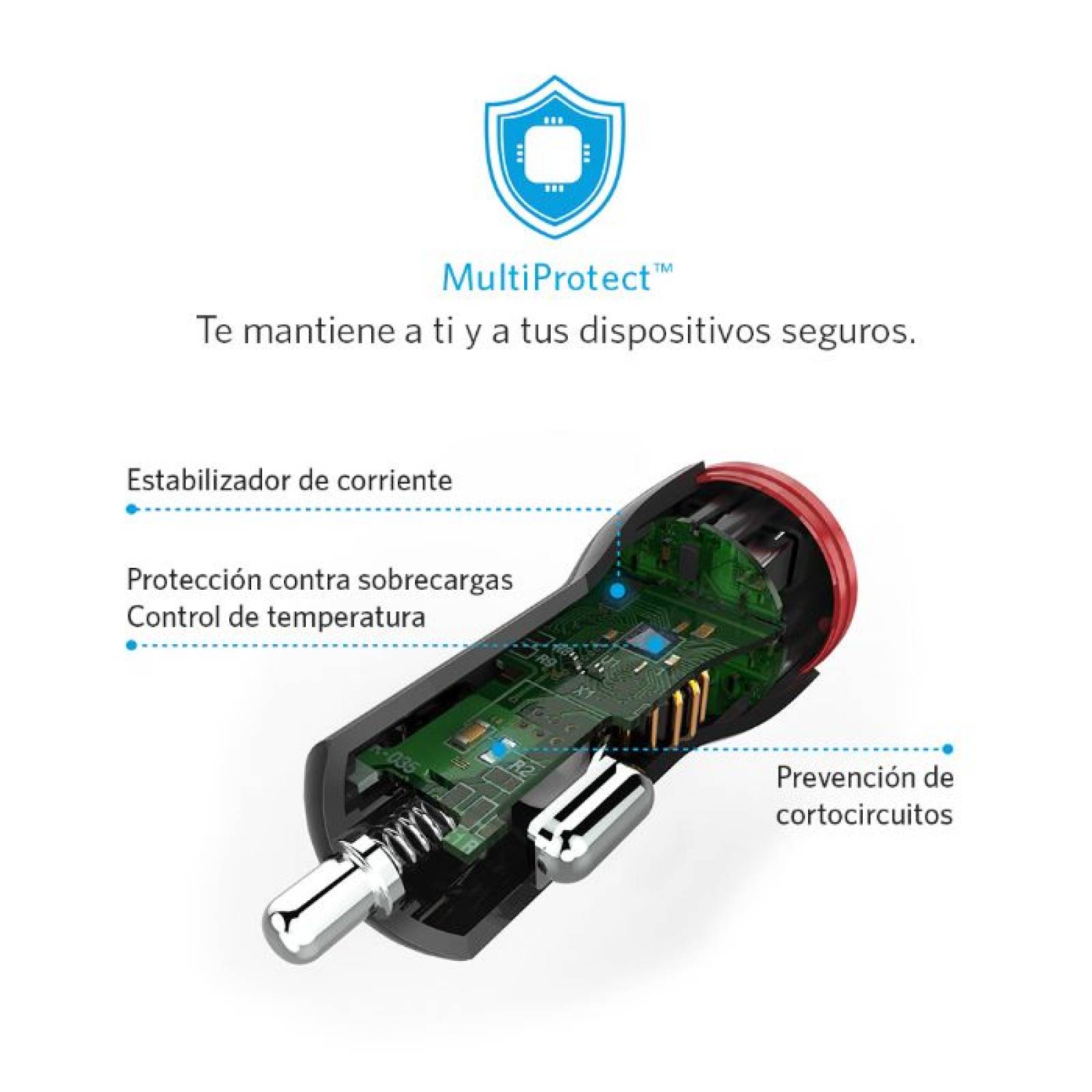 Cargador para Auto Anker Powerdrive 2 USB 24W - Negro