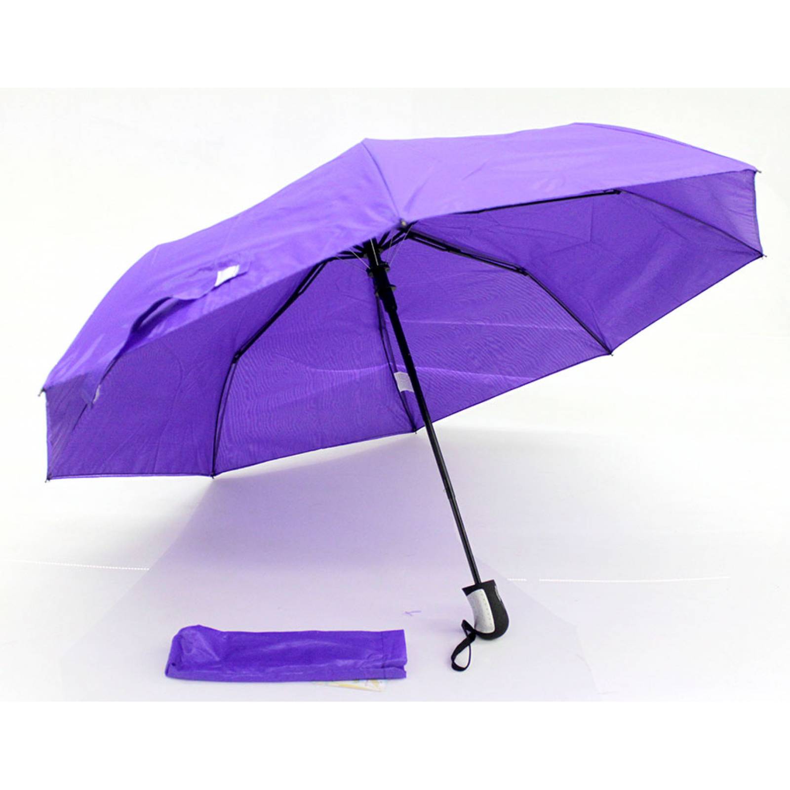 Paraguas de Bolsillo Doble Tela Automatico 8V Morado Color Morado
