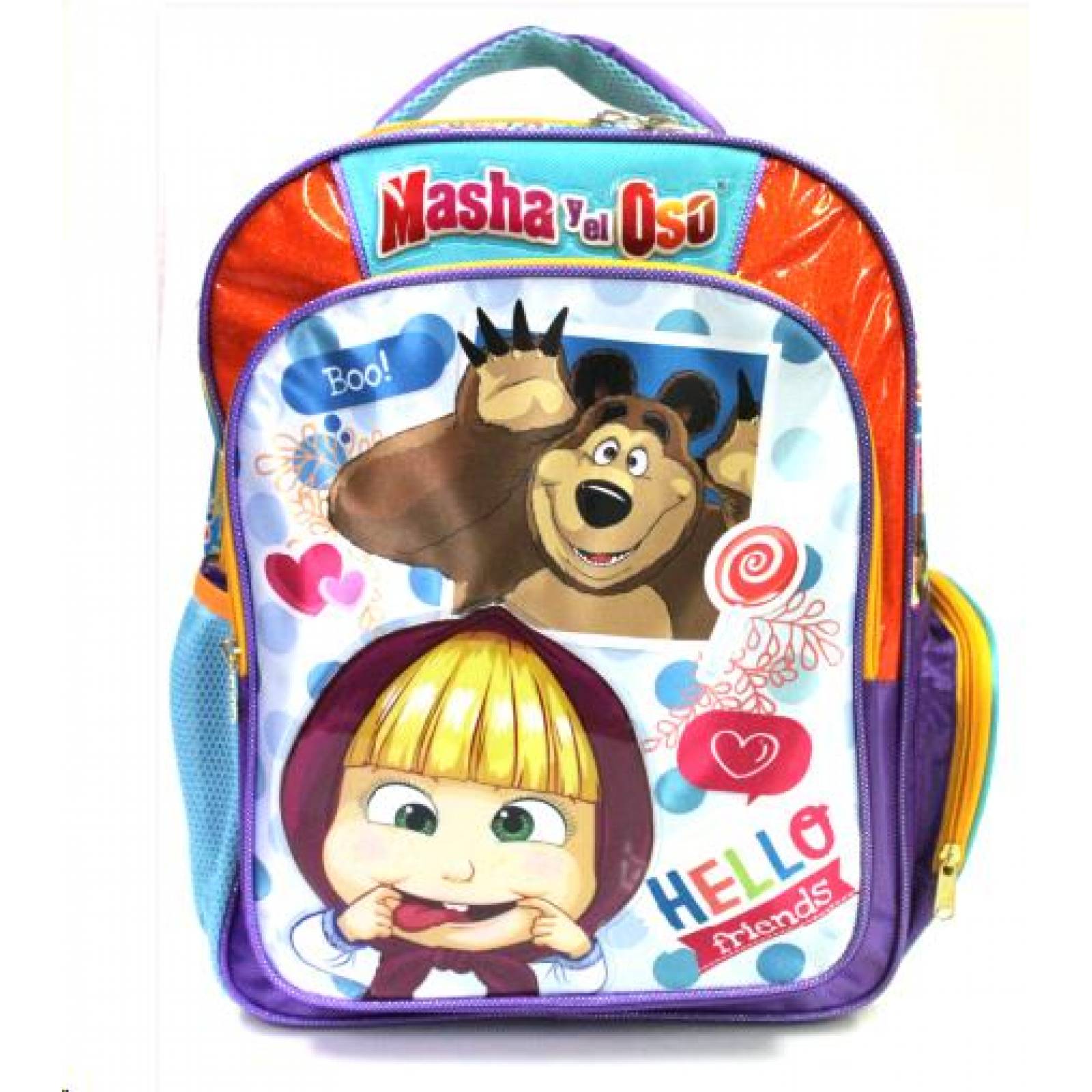 Mochila Primaria Masha y el Oso   Hello