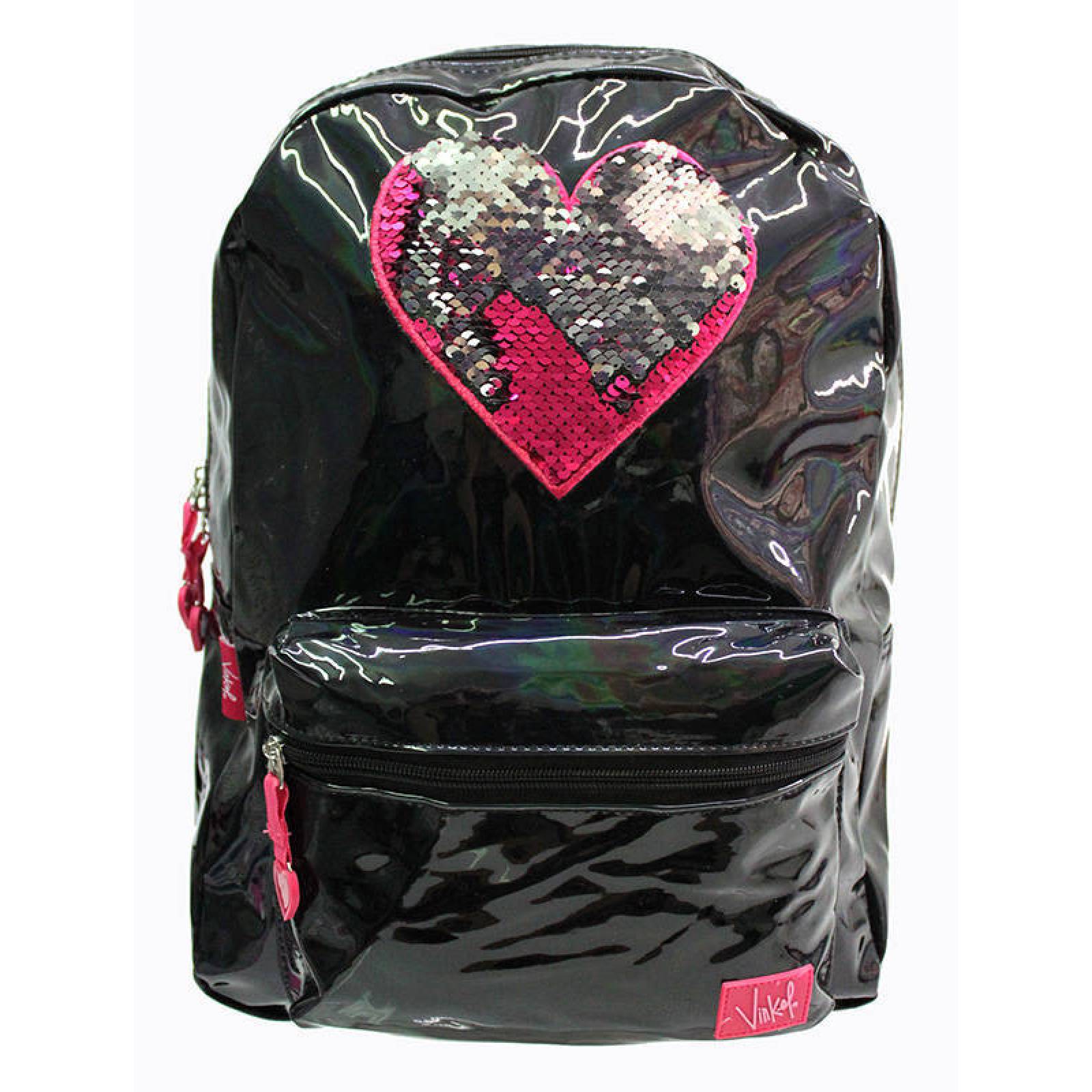 Mochila Negra Vinkel Lentejuela Doble Vista