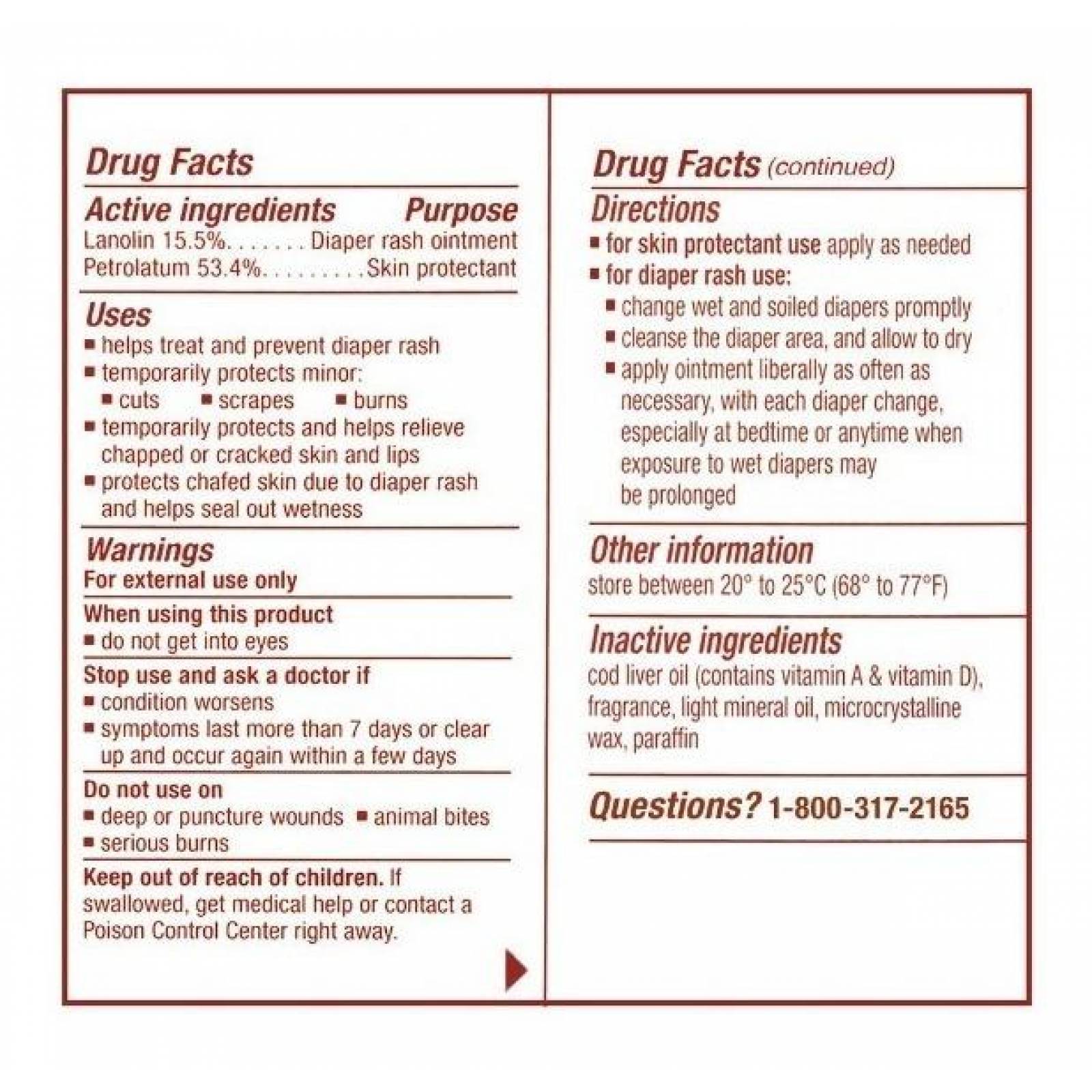 Crema para rozaduras A+D Original (pack de 4) Diaper Rash Ungüento Protector Para La Piel De bebe 