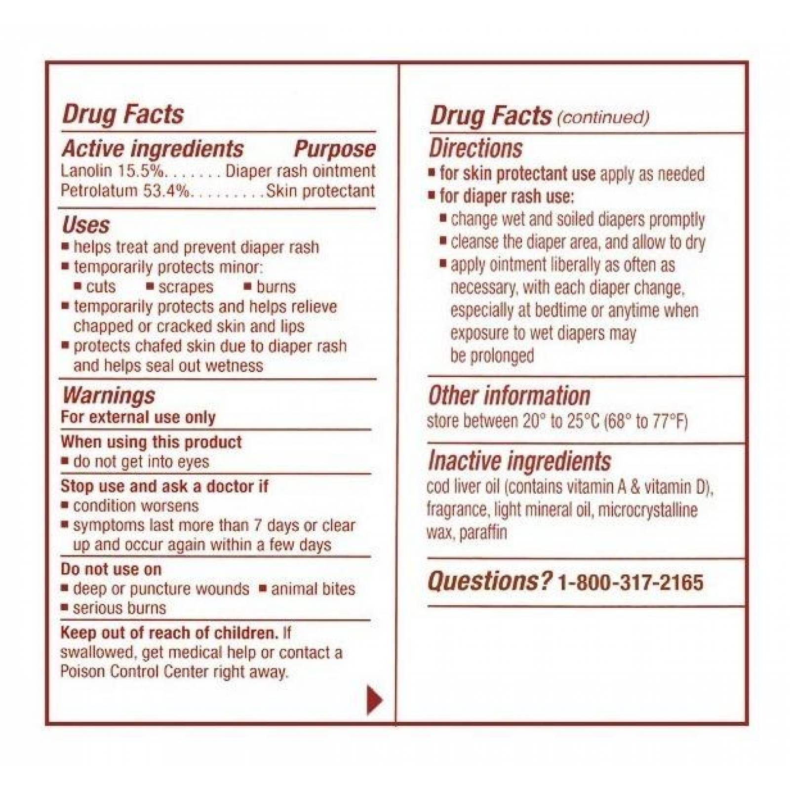 Crema para rozaduras A+D Original (pack de 4) Diaper Rash Ungüento Protector Para La Piel De bebe 