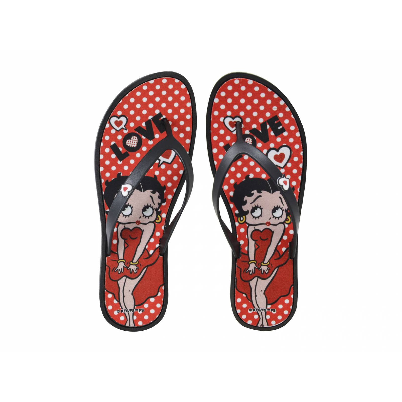 Sandalia para Dama Plataforma Betty Boop 100% oficial Negro BB-2415-SS