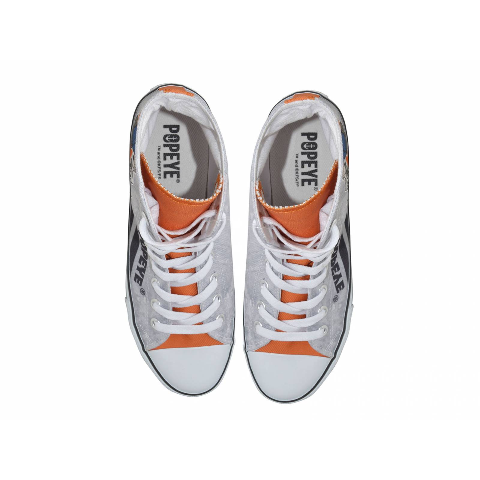 Tenis para Caballero Botín Popeye Gris/Naranja PP-192605-HC