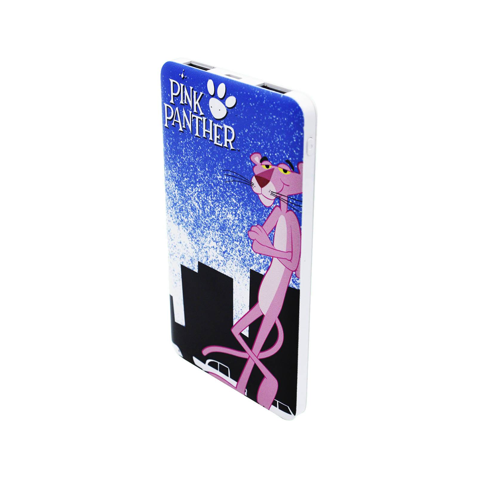 Power Bank 5000mAh Pantera Rosa Batería Externa Portátil 2 USB VG-PB-S-04-PK Ideal para Regalo