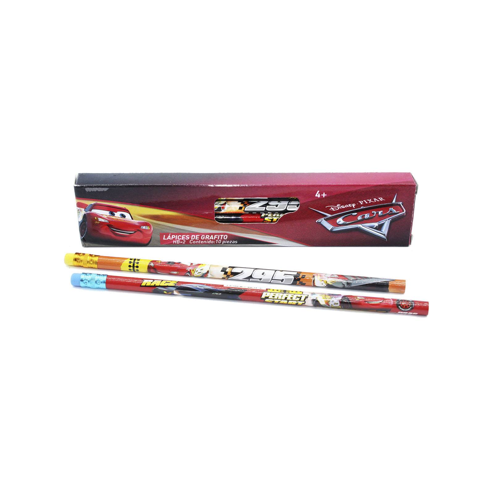 LÁPIZ GRAFITO CARS 10 piezas