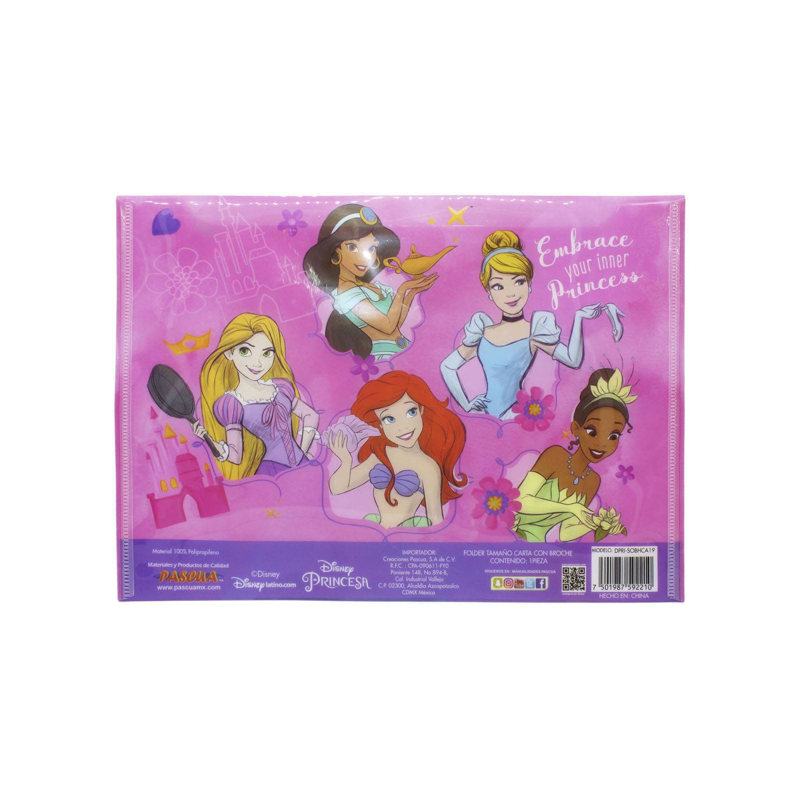 12 Sobres/Folder Horizontal Princesas Para Niña