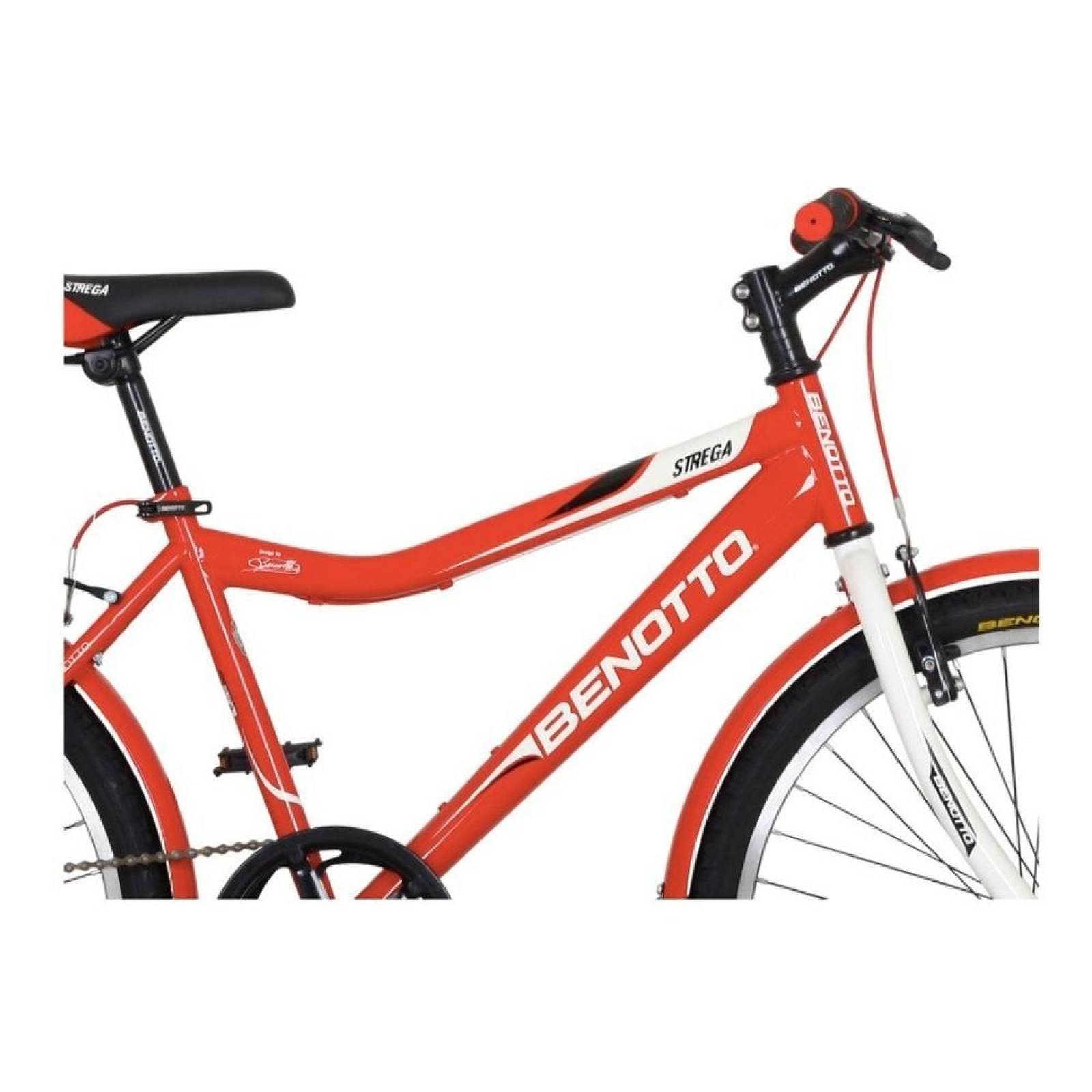 Bicicleta Benotto Montaña Strega R24 1v Frenos V Acero Rojo/Blanco