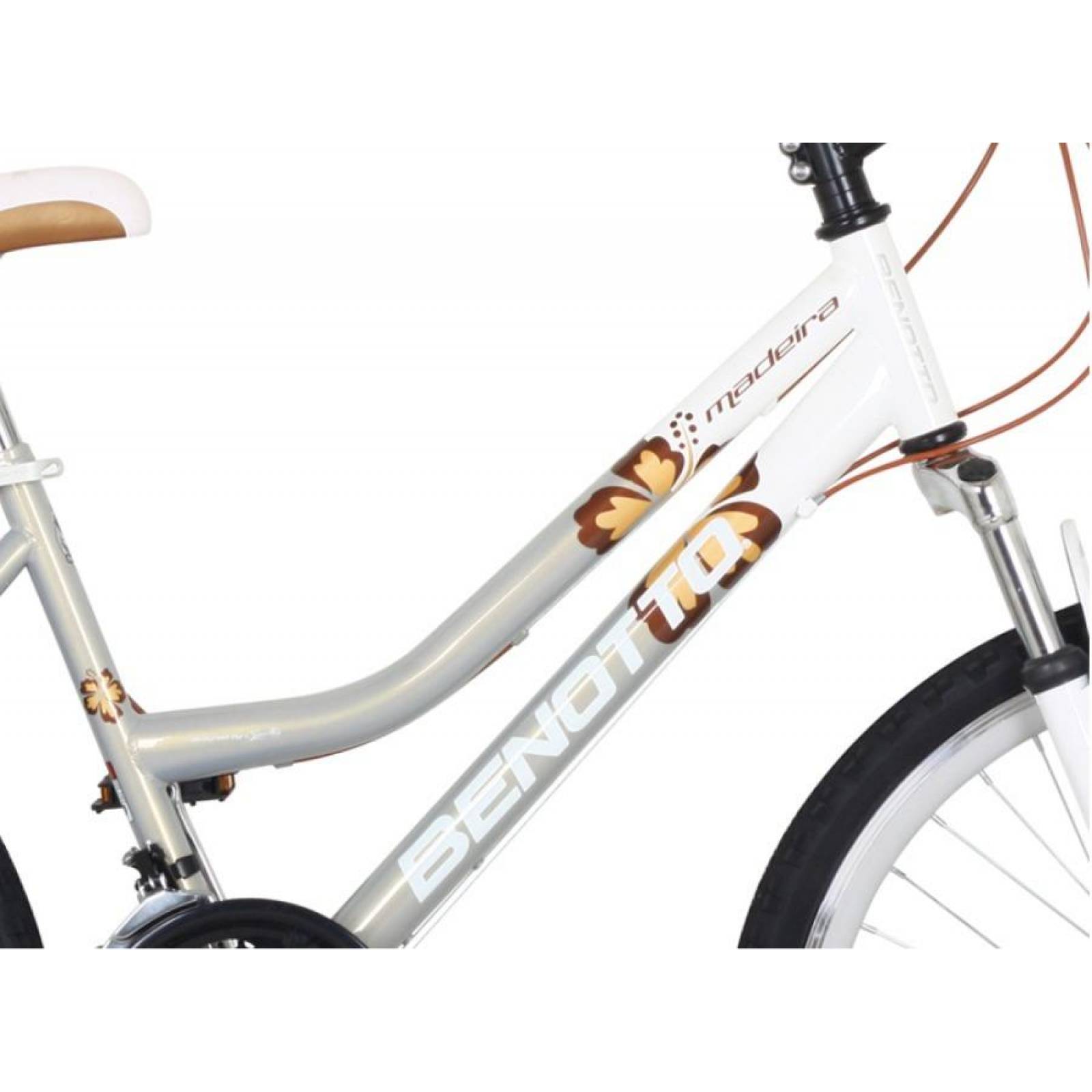 Bicicleta Benotto Mtb Madeira R24 21v Mujer Susp. Delantera Plata/Blanco