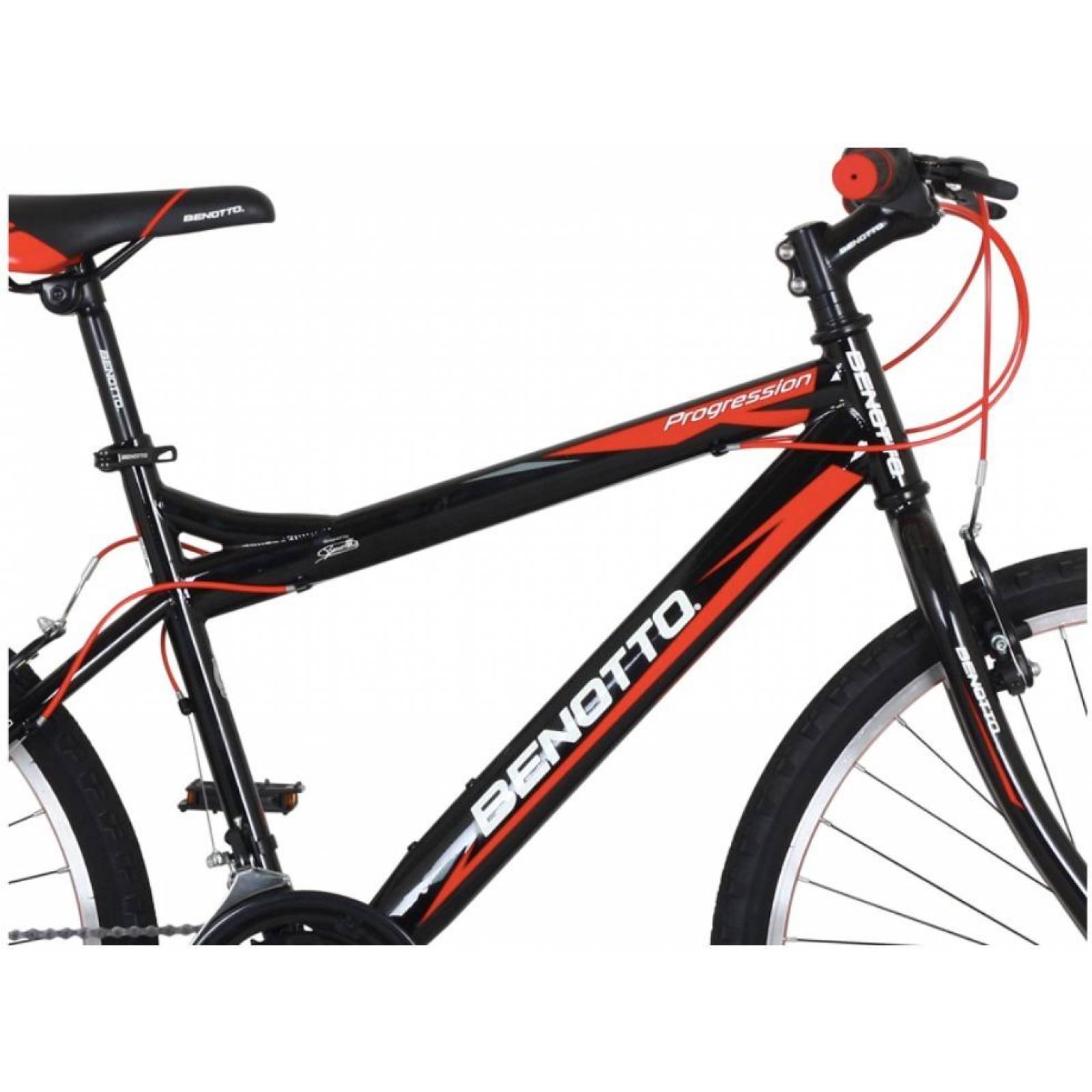 Bicicleta Benotto Mtb Progression R26 21v Unisex Frenos V Negro