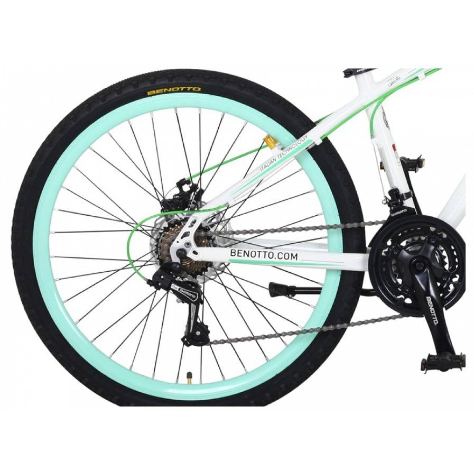 Bicicleta Benotto Mtb Landstar R26 21v Aluminio Shimano Dama Blanco
