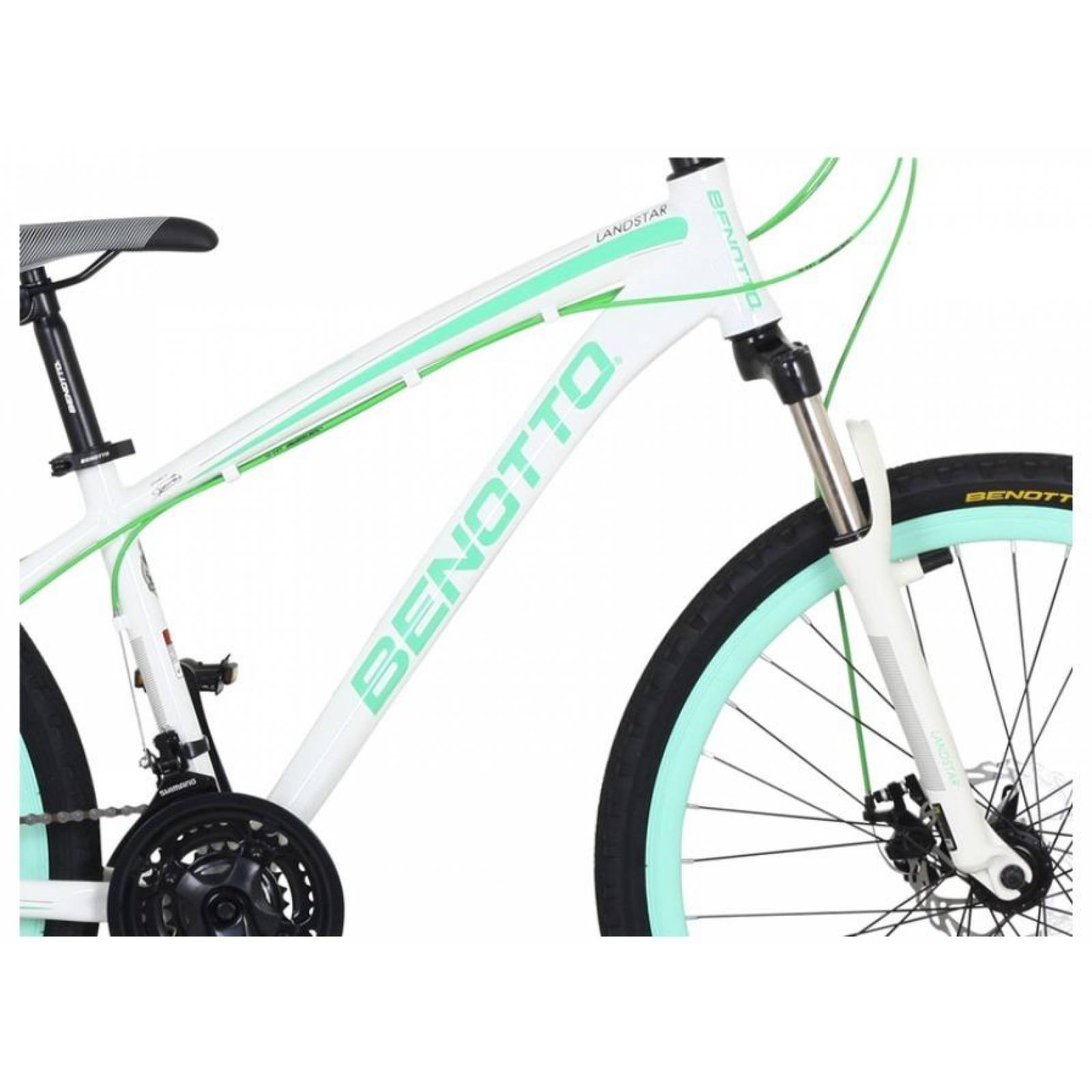 Bicicleta Benotto Mtb Landstar R26 21v Aluminio Shimano Dama Blanco