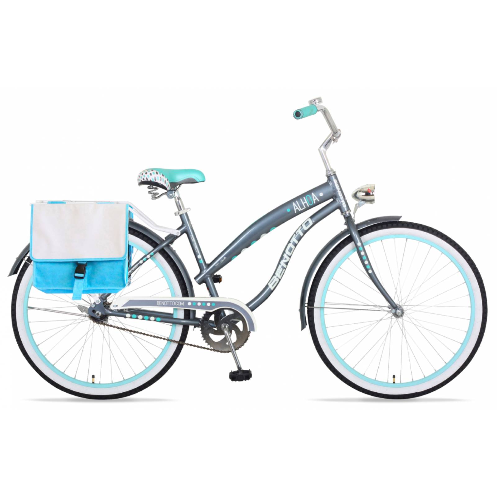 Bicicleta BENOTTO City ALOHA R26 1V Aluminio Contrapedal Gris