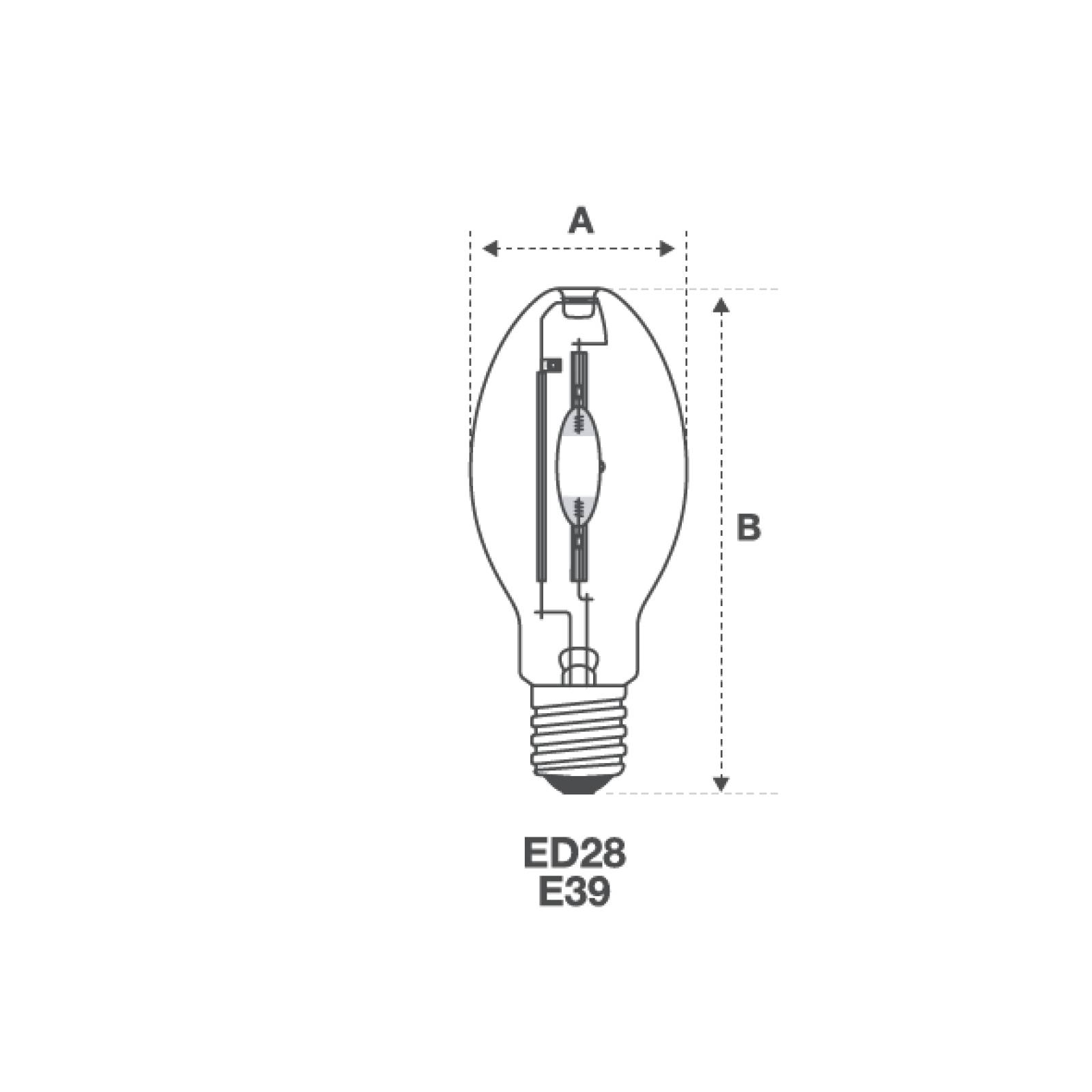 12 uni Foco PLUSRITE de Aditivo Metalico 400W E39 ED28 4000K 