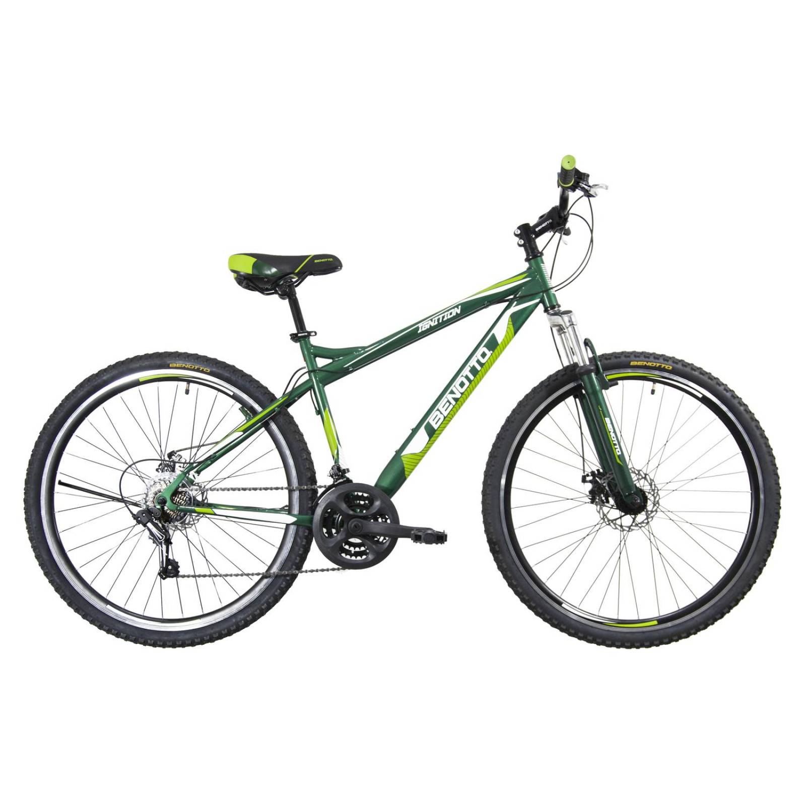 Bicicleta Benotto Montaña Ignition R29 21v Shimano Dob Disco Verde