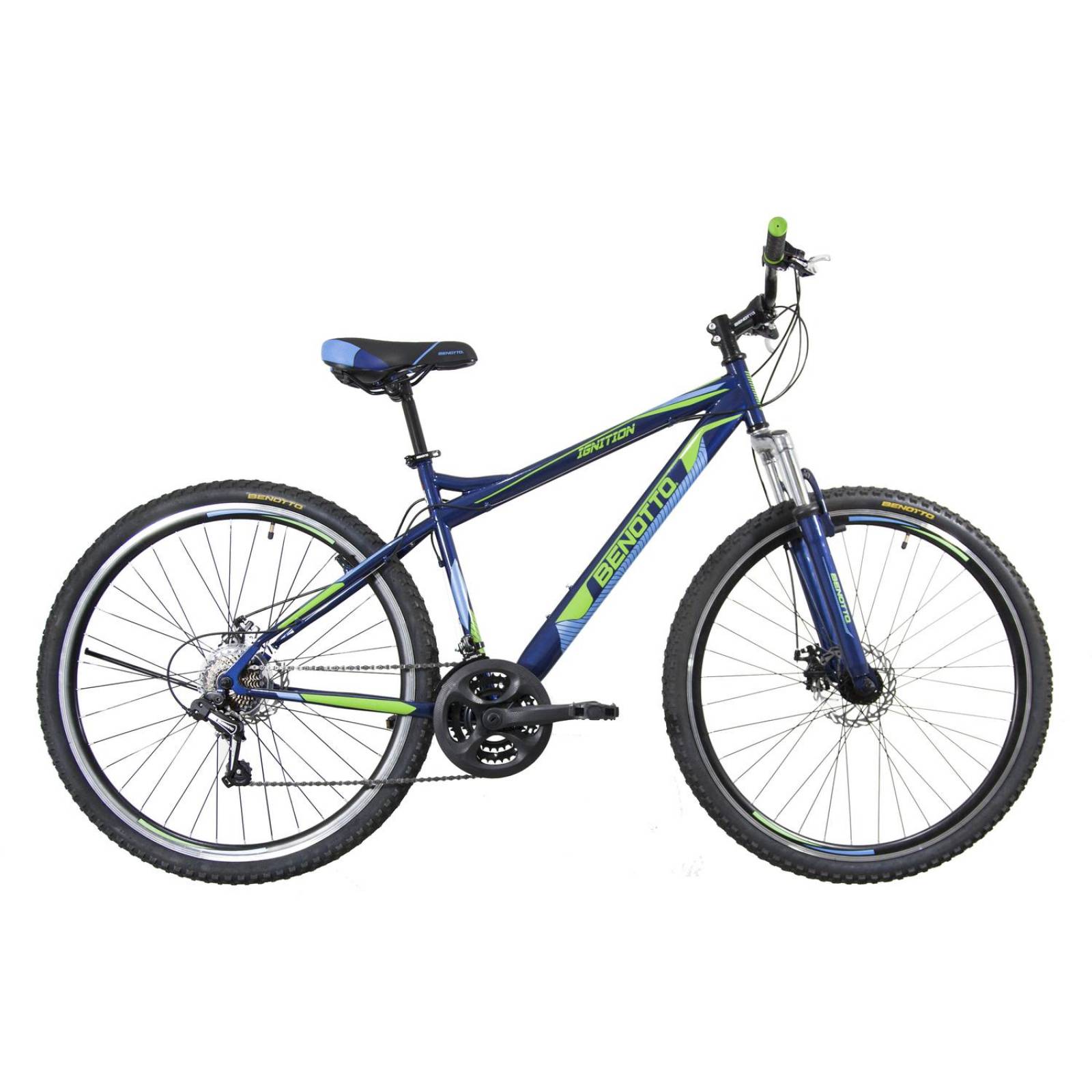 Bicicleta Benotto Montaña Ignition R29 21v Shimano Dob Disco Azul