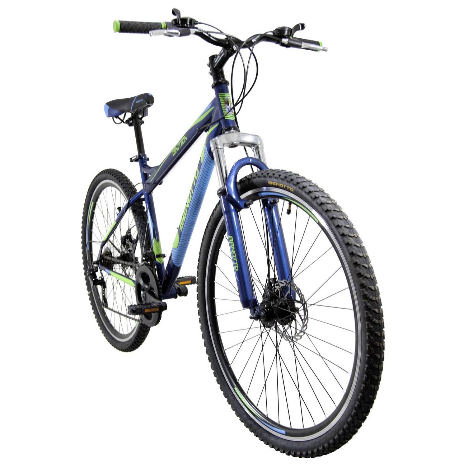 Bicicleta Benotto Montaña Ignition R29 21v Shimano Dob Disco Azul