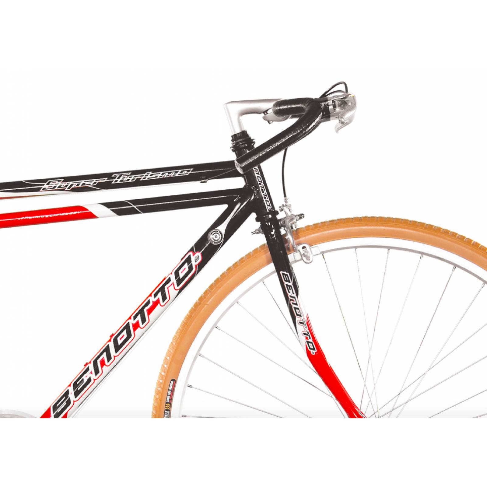 Bicicleta BENOTTO Turismo ST-7500 R28 12V Aluminio Frenos V Negro/Rojo