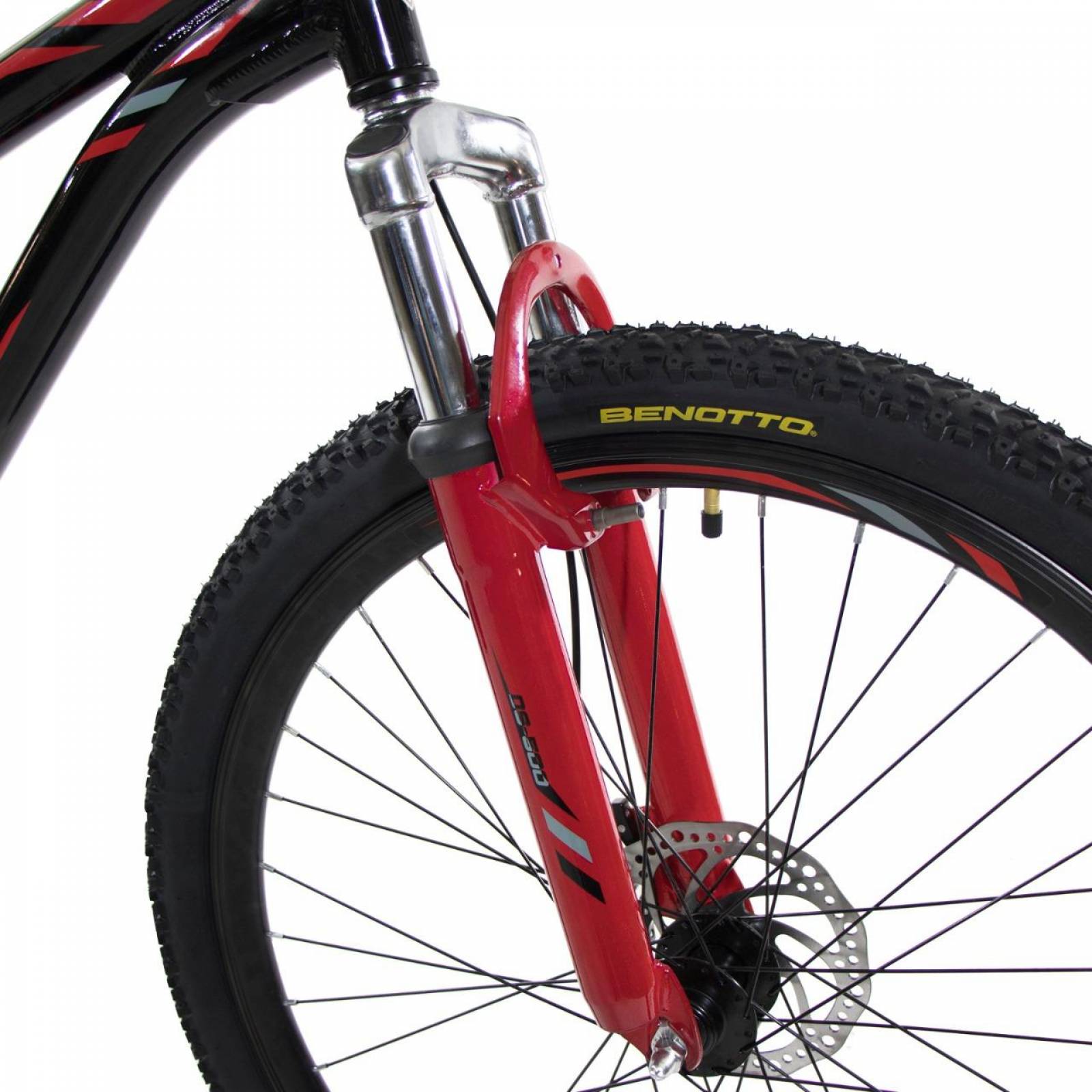 Bicicleta Benotto Mtb Ds-500 R27.5 21v Aluminio Doble Suspen Negro/Rojo
