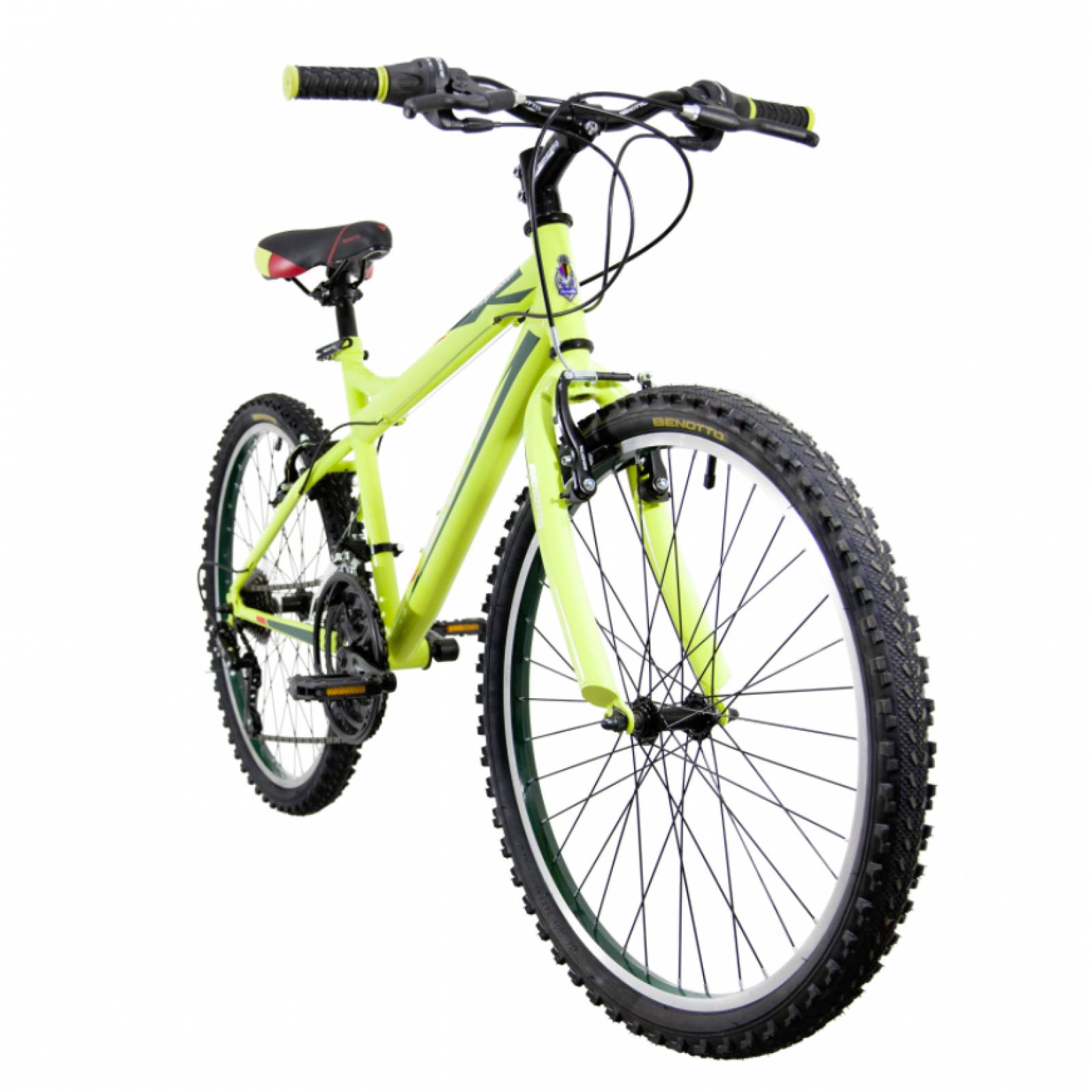 Bicicleta Benotto Mtb Progression R24 21v Unisex Frenos V Verde Limón