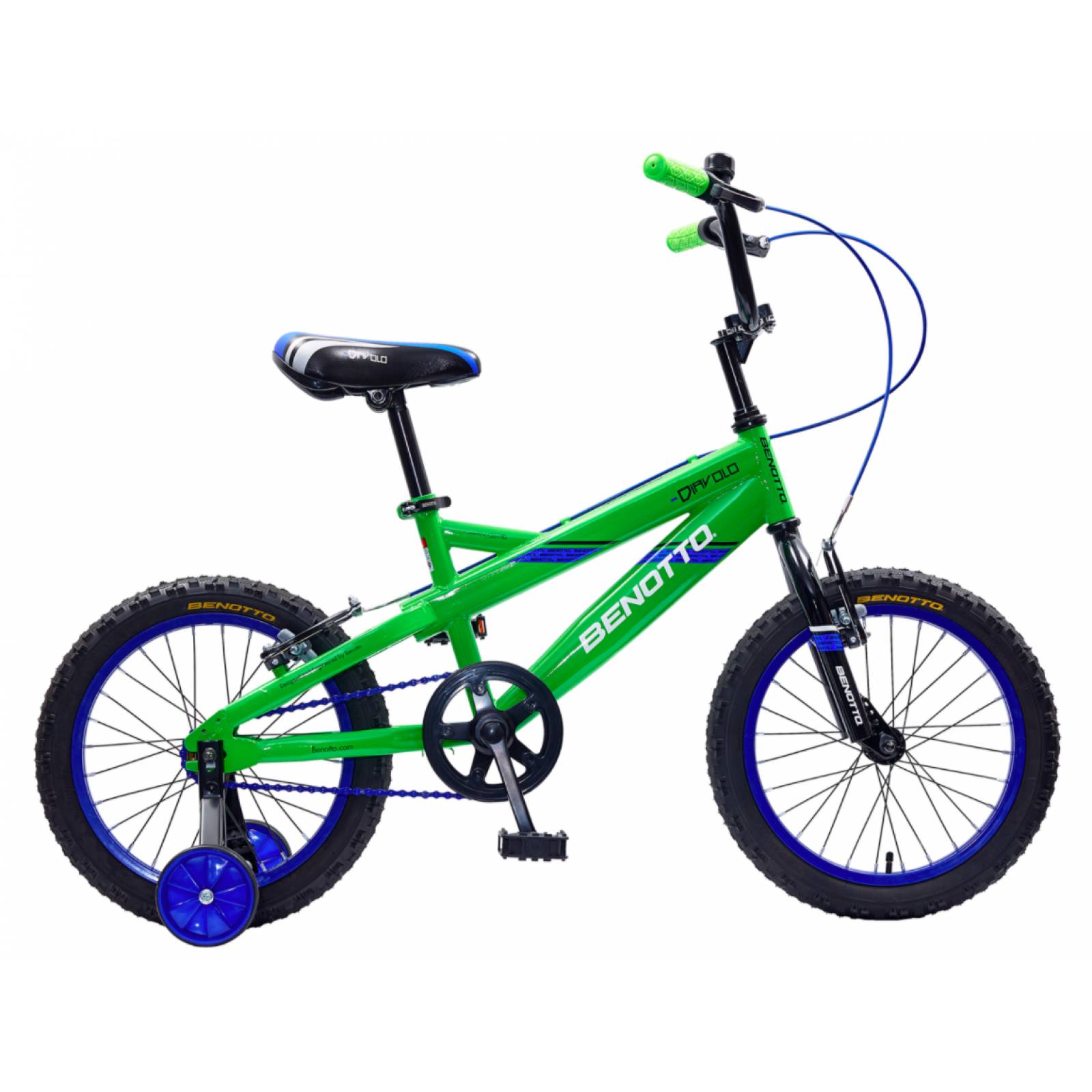 Bicicleta BENOTTO Cross DIAVOLO R16 1V con Ruedas Laterales 