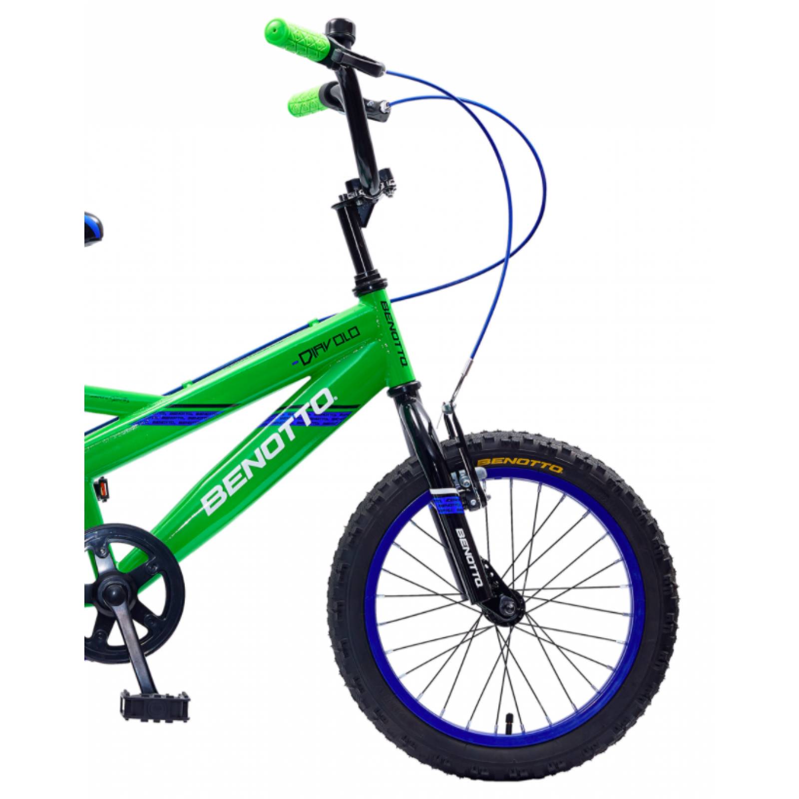 Bicicleta BENOTTO Cross DIAVOLO R16 1V con Ruedas Laterales 