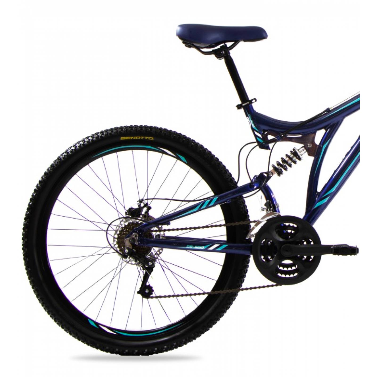 Bicicleta Benotto Mtb Ds-500 R27.5 21v Aluminio Doble Suspen Azul/Aqua