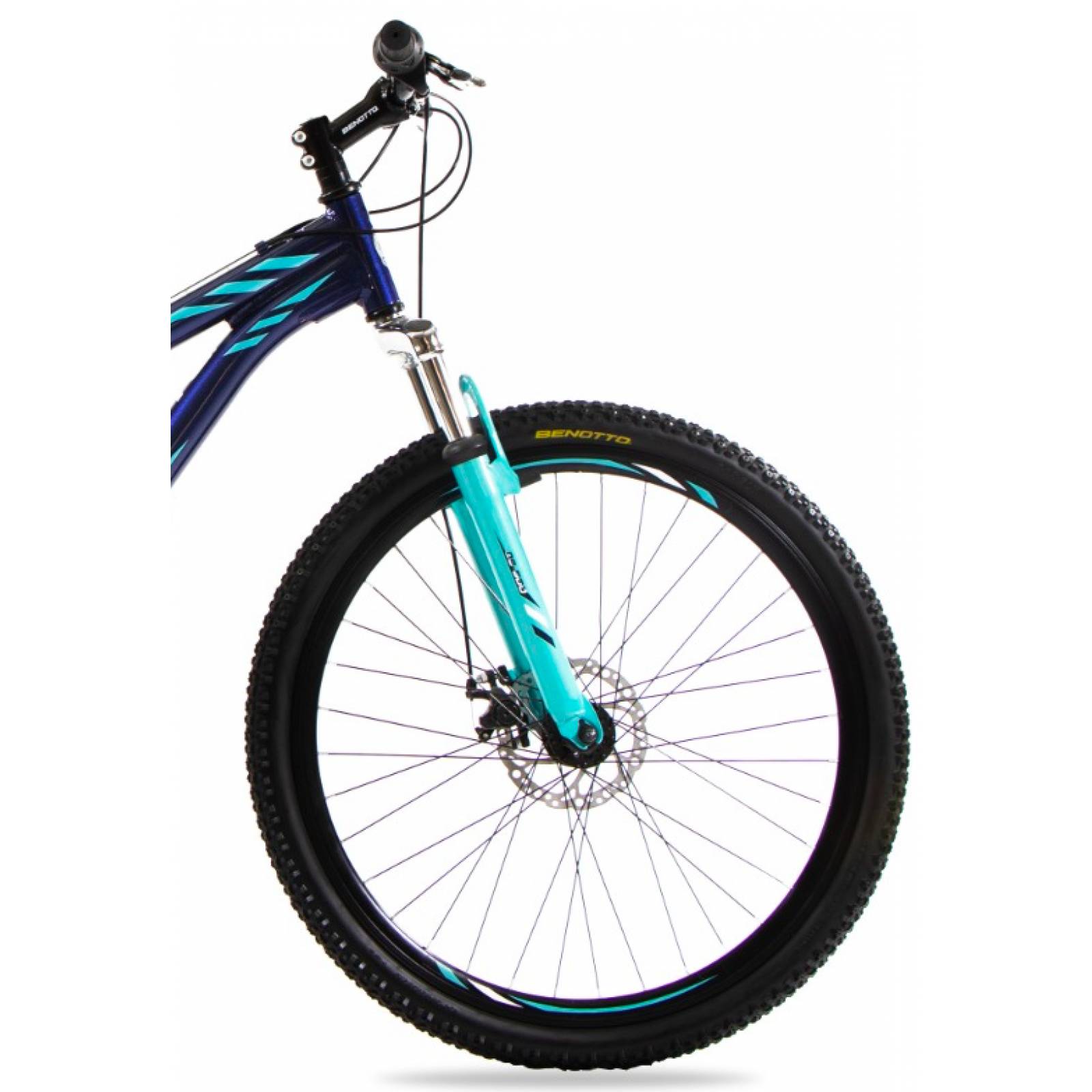 Bicicleta Benotto Mtb Ds-500 R27.5 21v Aluminio Doble Suspen Azul/Aqua